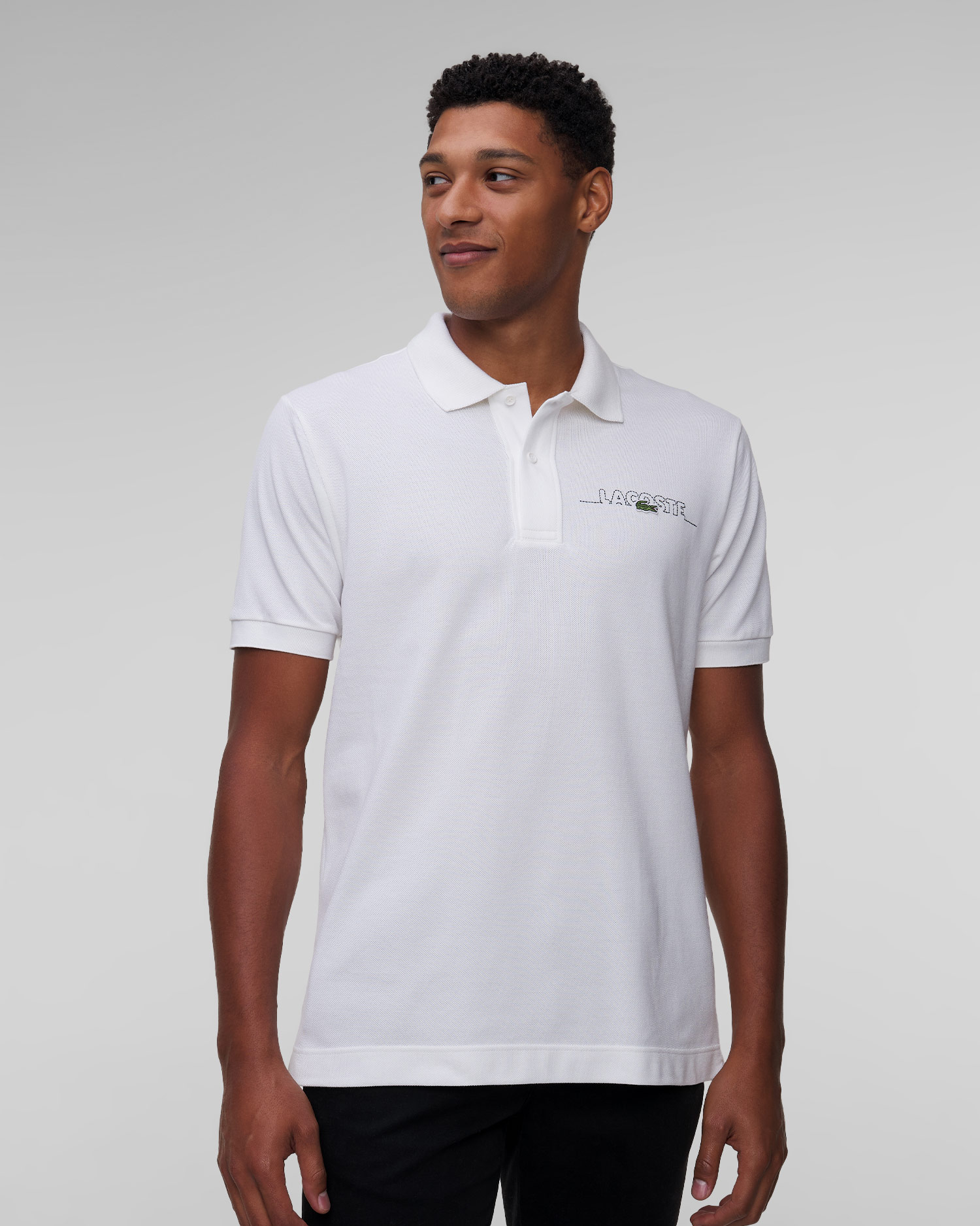 Polo blanc pour hommes Lacoste PH6006