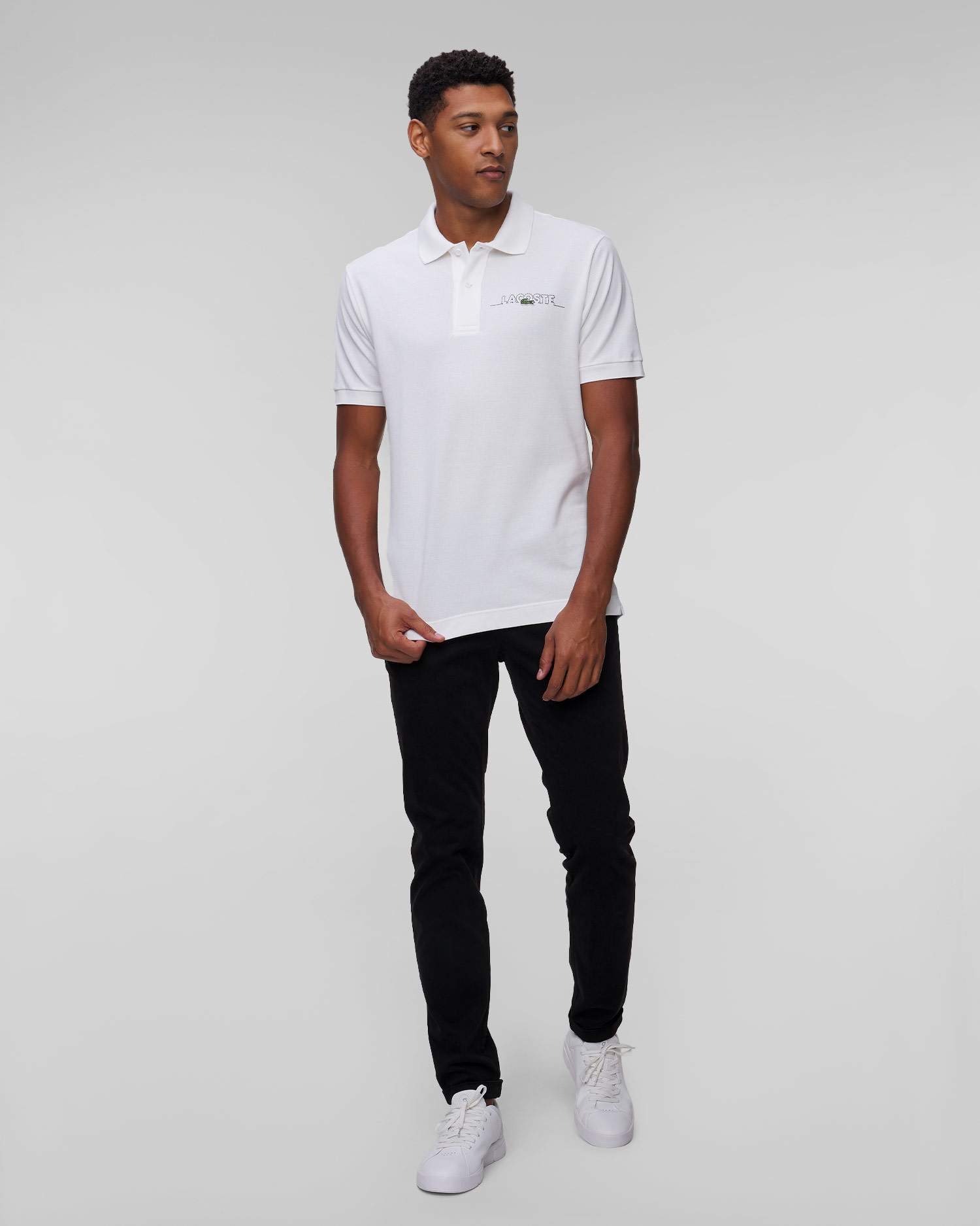 Men's white polo Lacoste PH6006