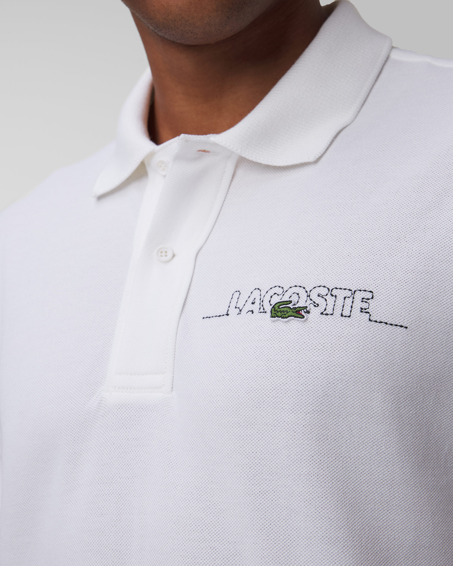 Men's white polo Lacoste PH6006