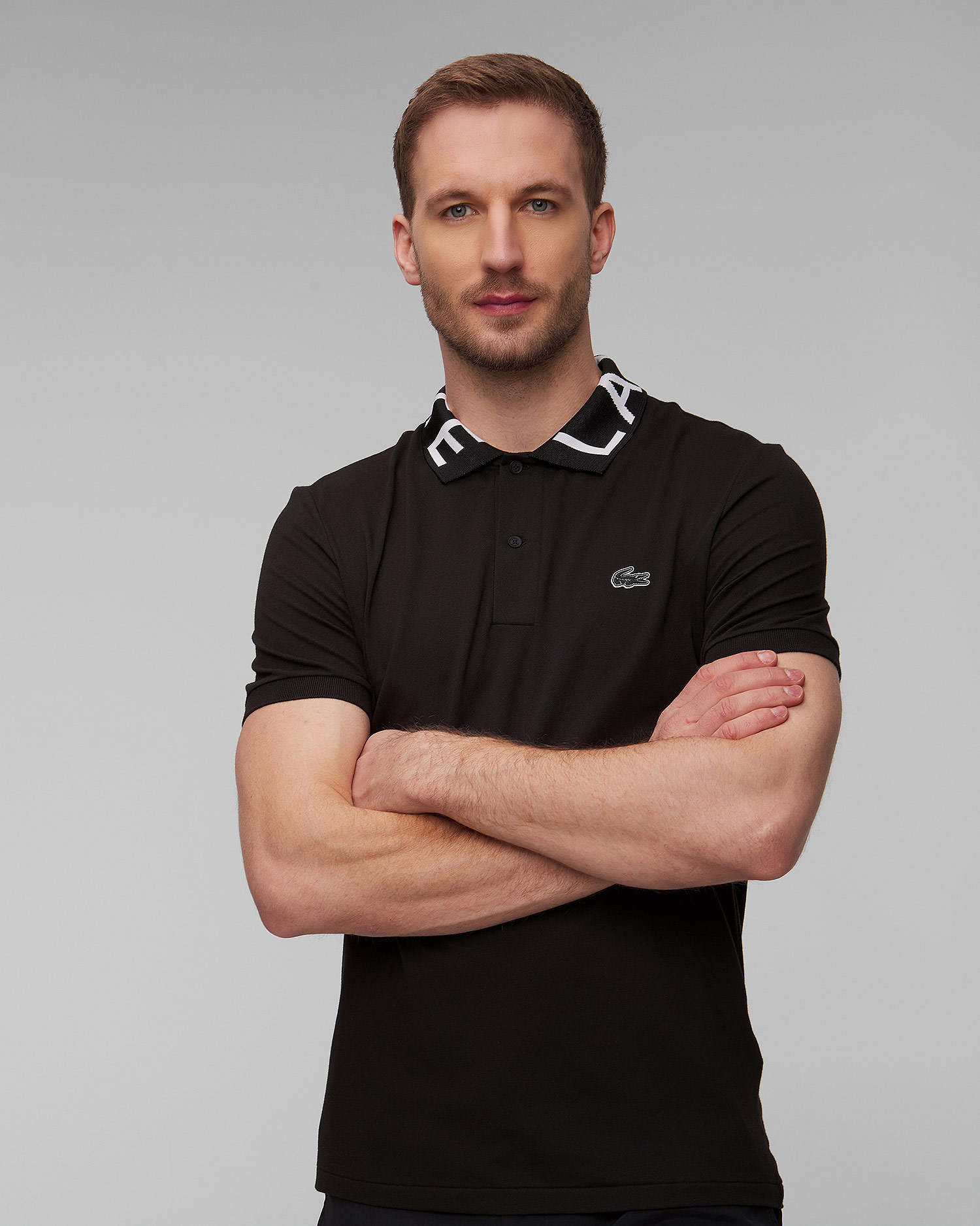 Men’s black polo Lacoste PH7495, Color/Pattern: Czarny
