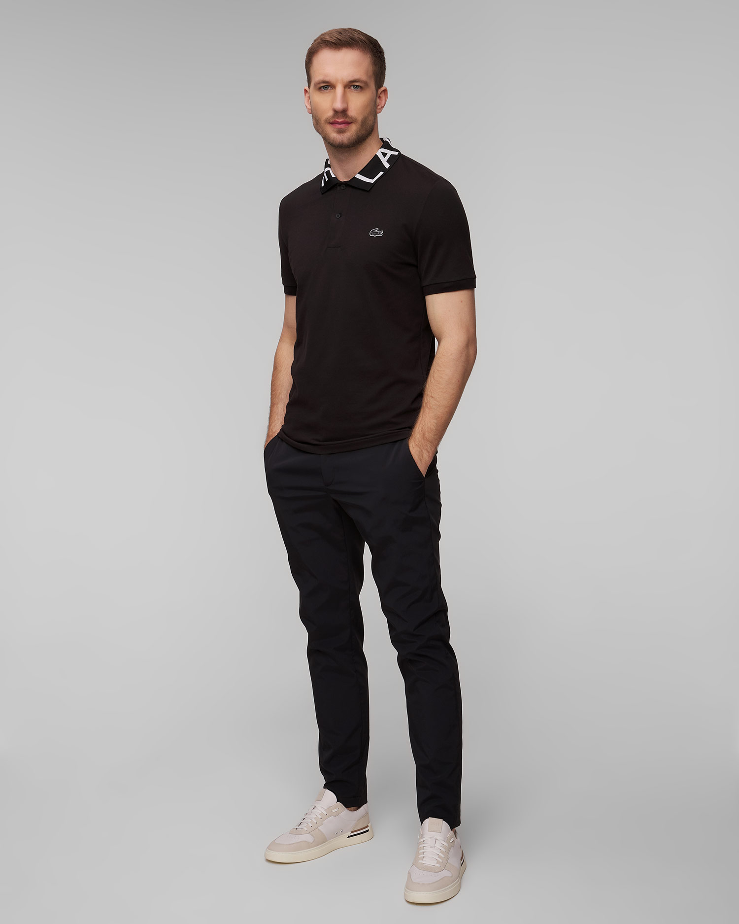 Men’s black polo Lacoste PH7495