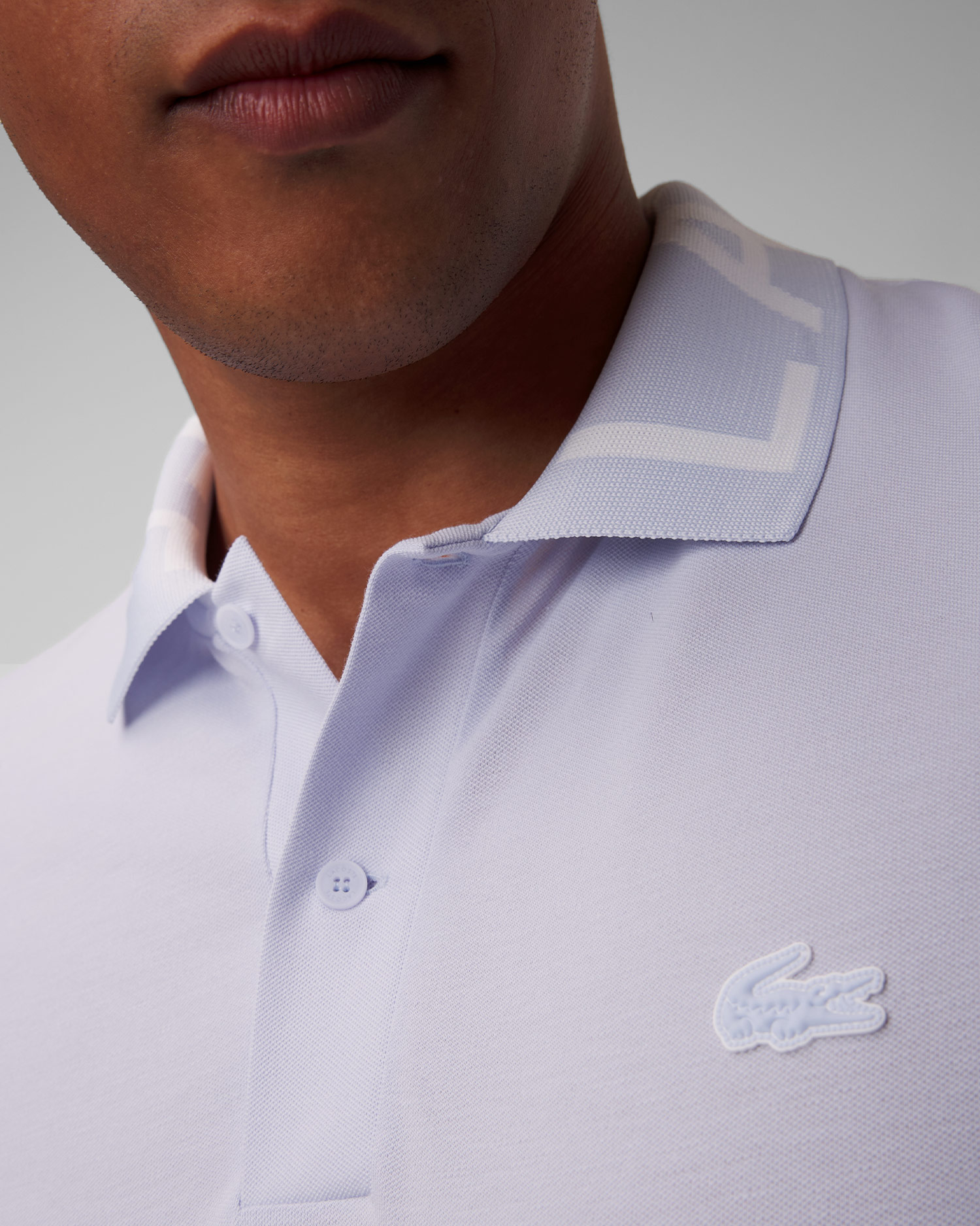 Men's light blue polo Lacoste PH7495