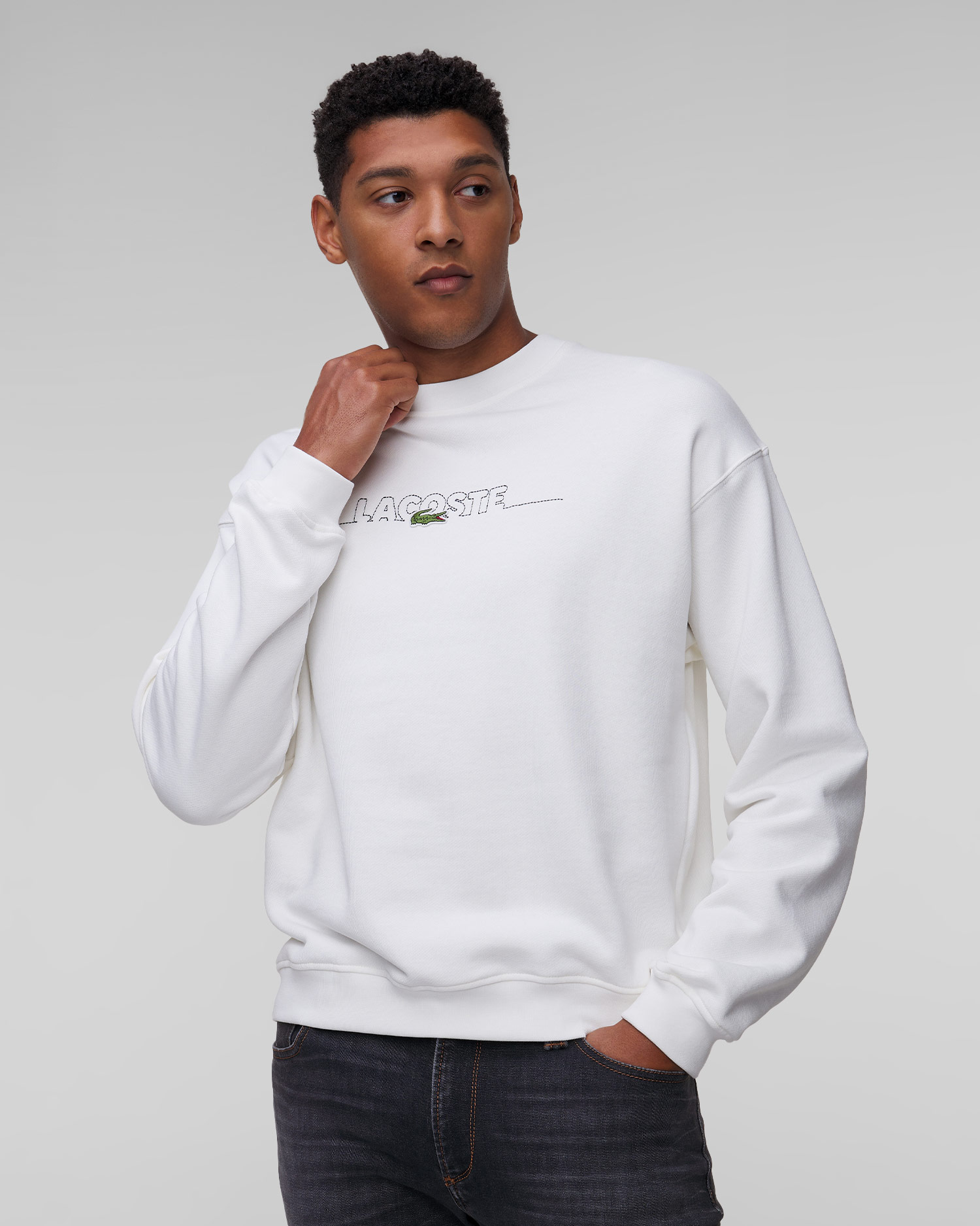 Men's white sweatshirt Lacoste SH3878