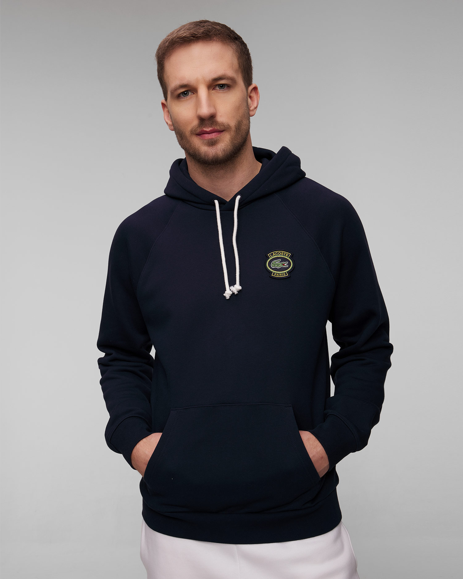 Felpa blu scuro da uomo Lacoste SH7491