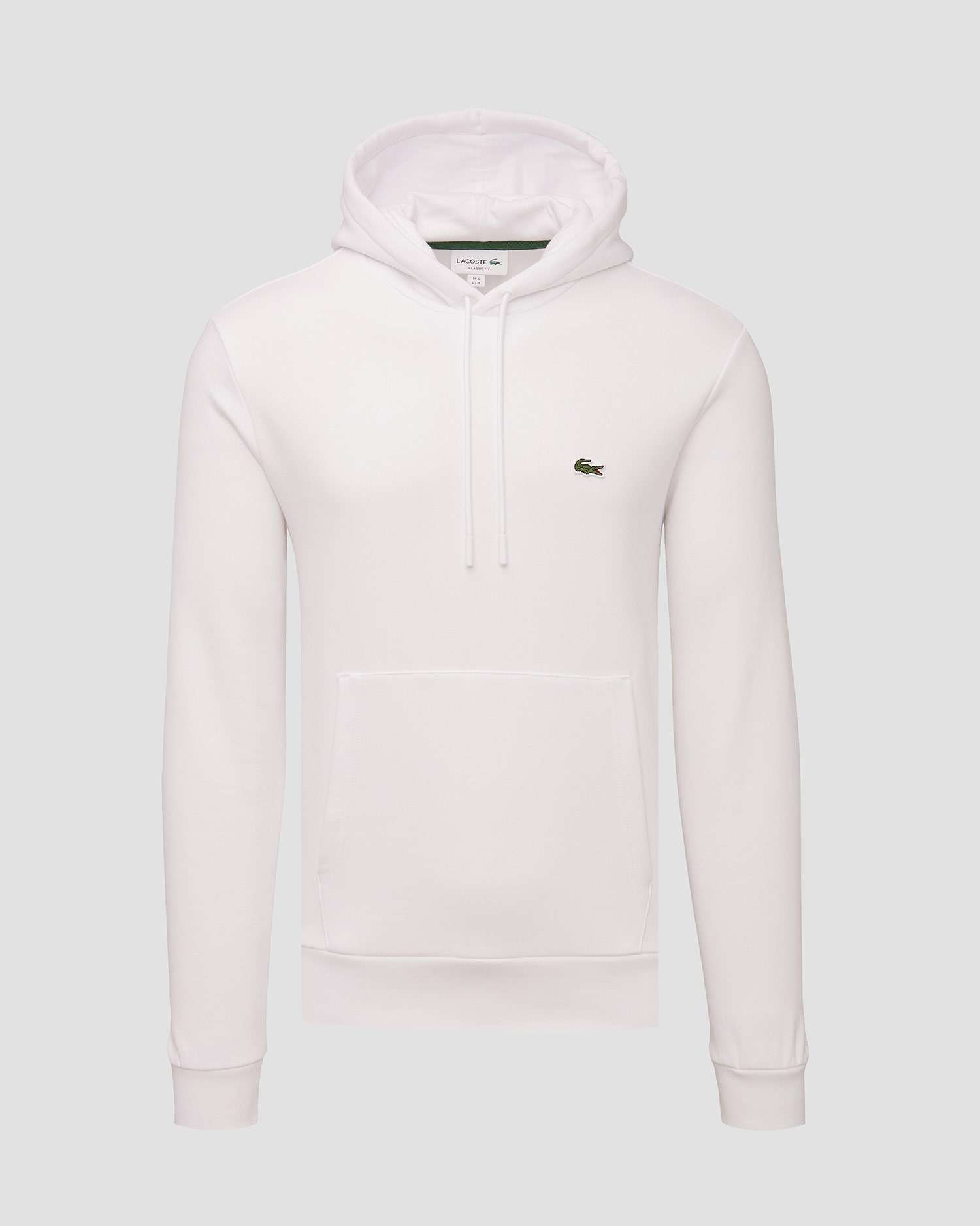 Felpa bianca da tuta da uomo Lacoste SH9623