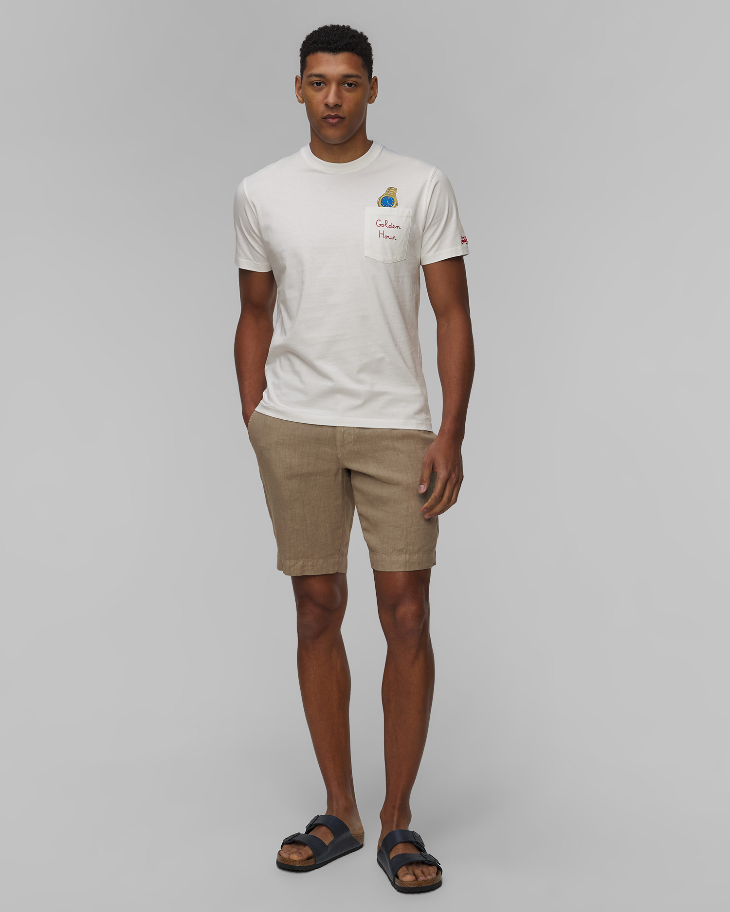 MC2 Saint Barth Austin Herren-T-Shirt in Weiß, Farbe/Muster: Biały