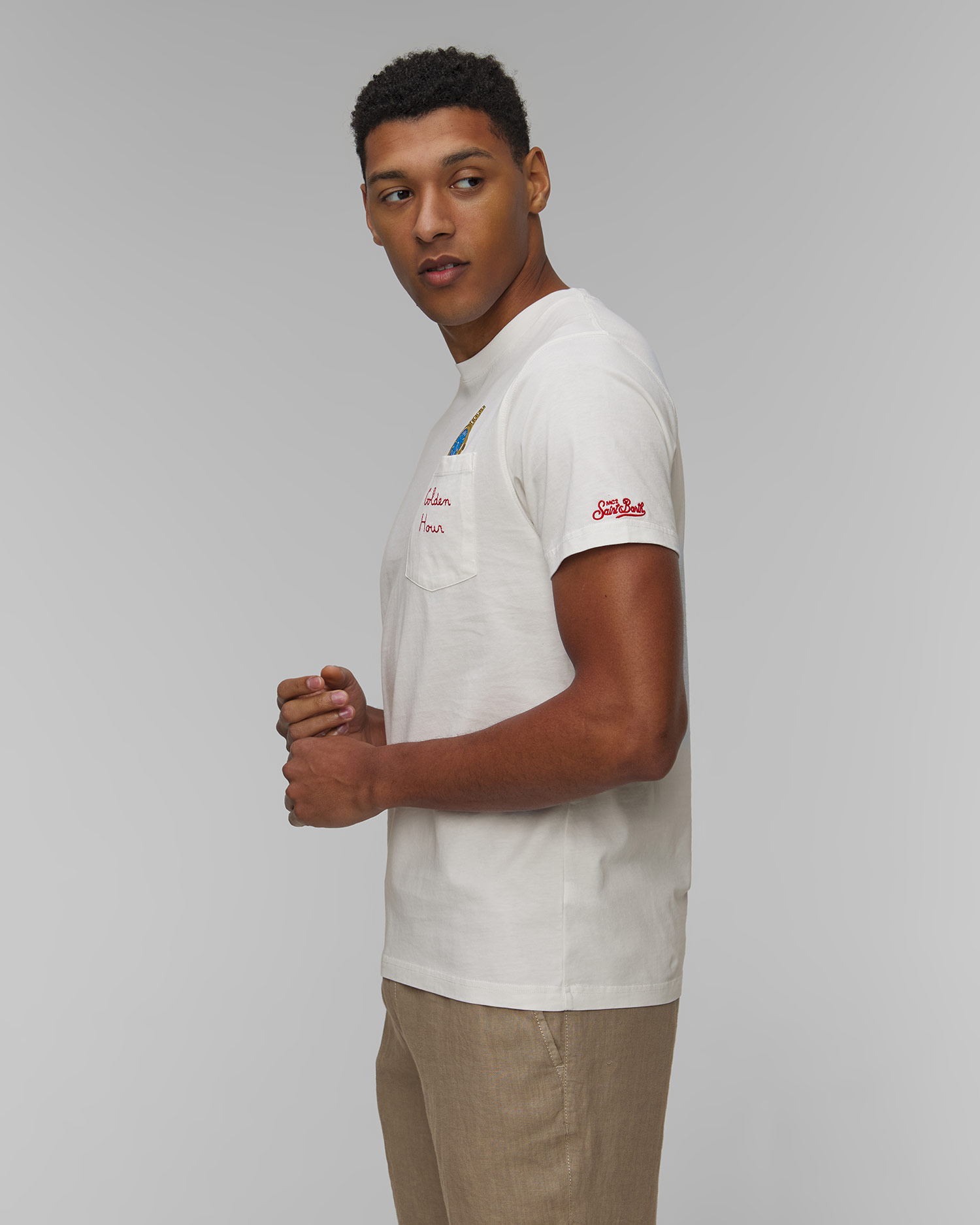 Men's white T-shirt MC2 Saint Barth Austin