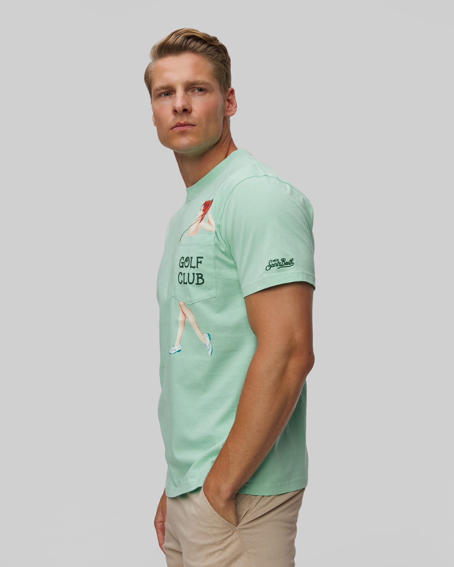 Men’s green T-shirt MC2 Saint Barth Austin