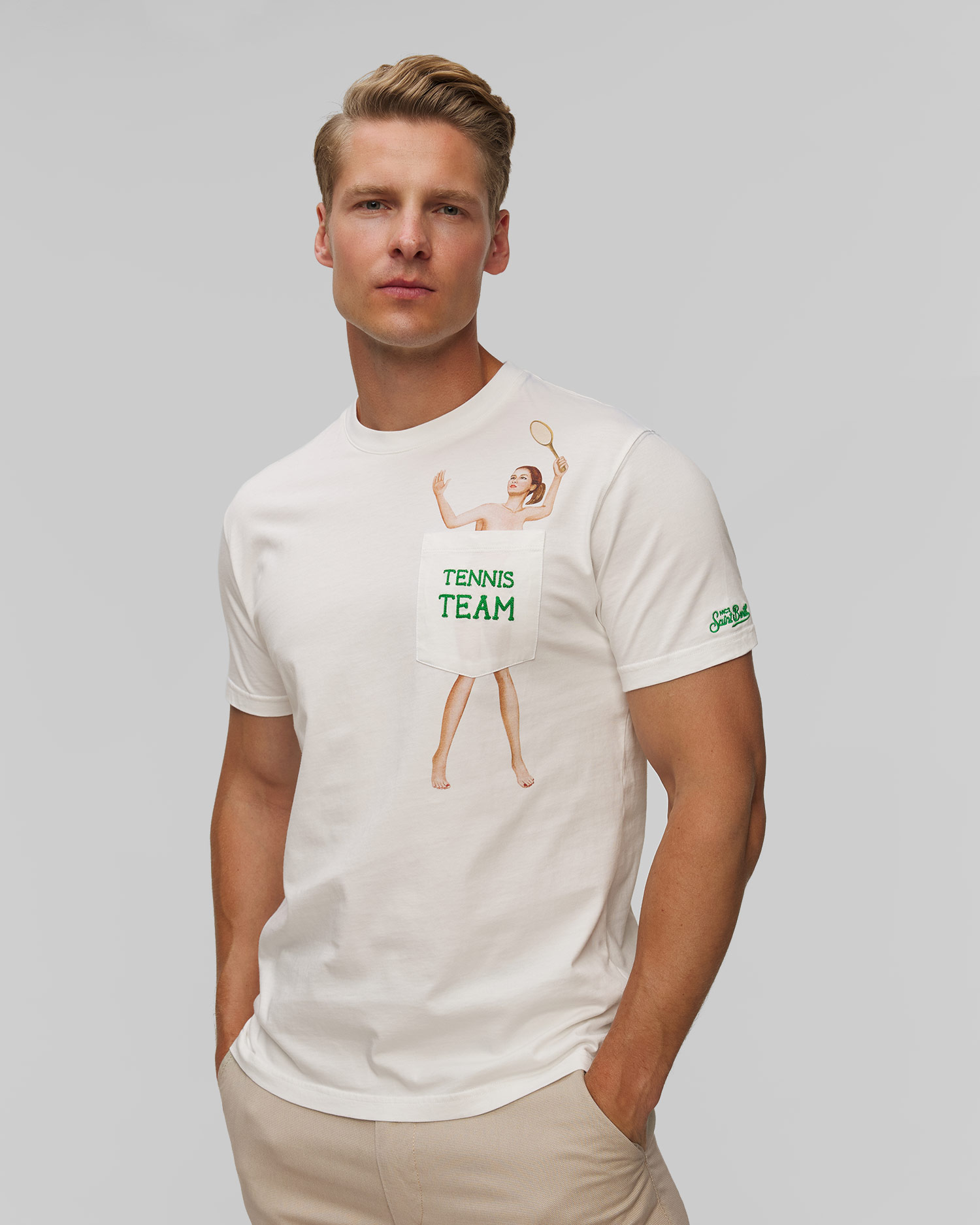 Men’s white T-shirt MC2 Saint Barth Austin