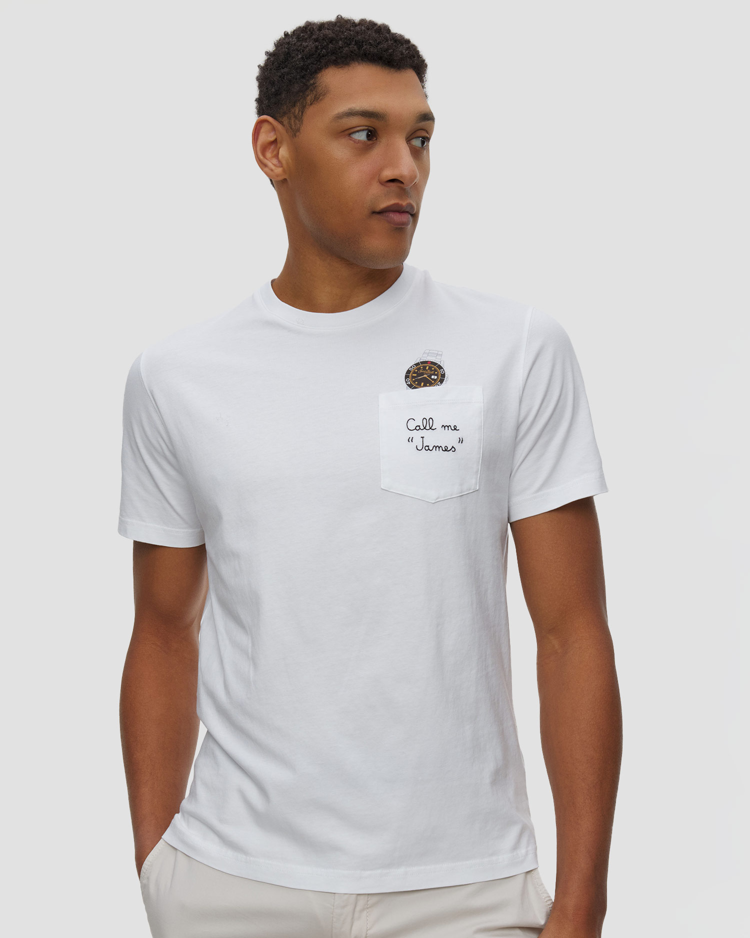 Pánské tričko Saint Barth Austin v bílé barvě