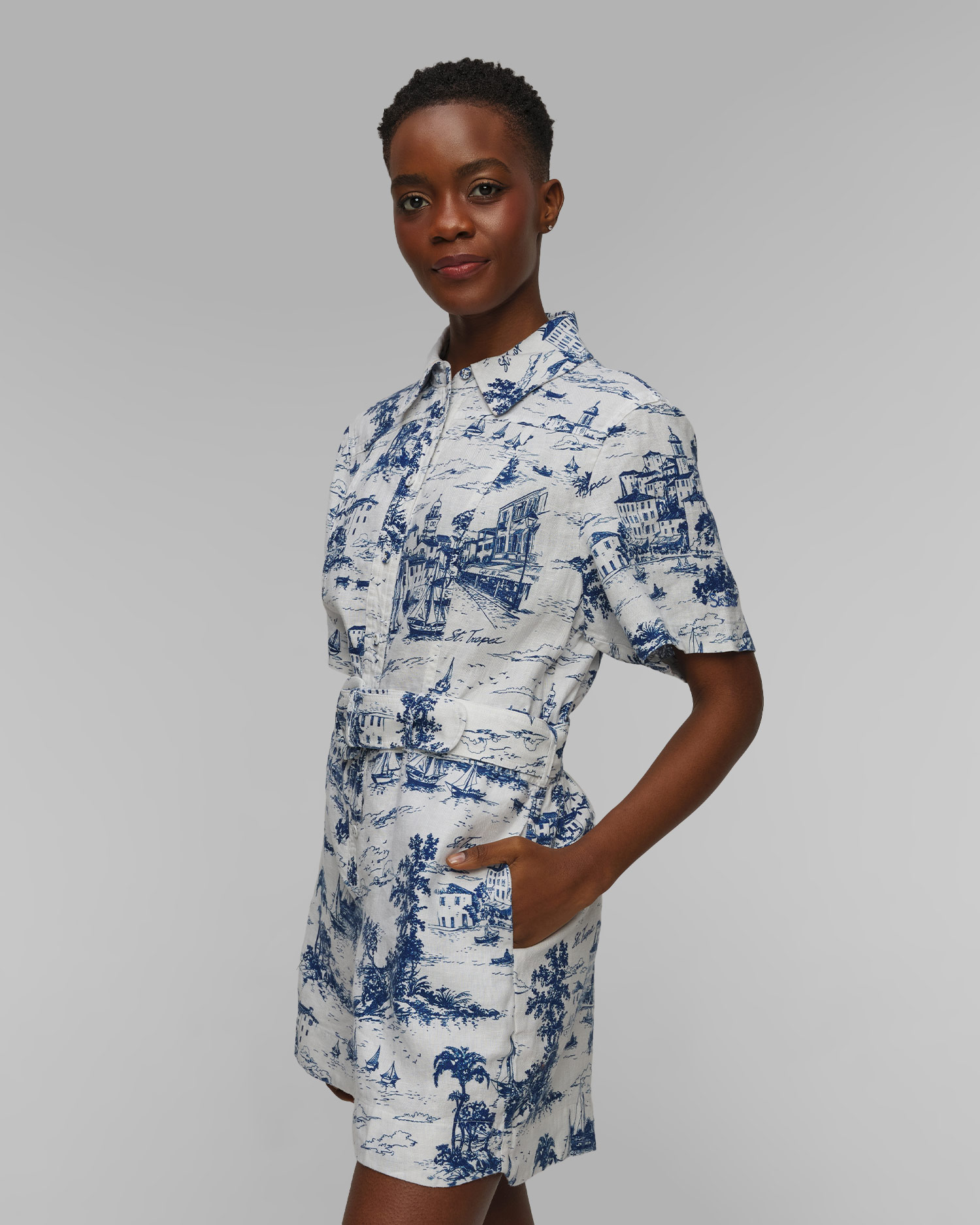 Women's linen jumpsuit MC2 Saint Barth Carola