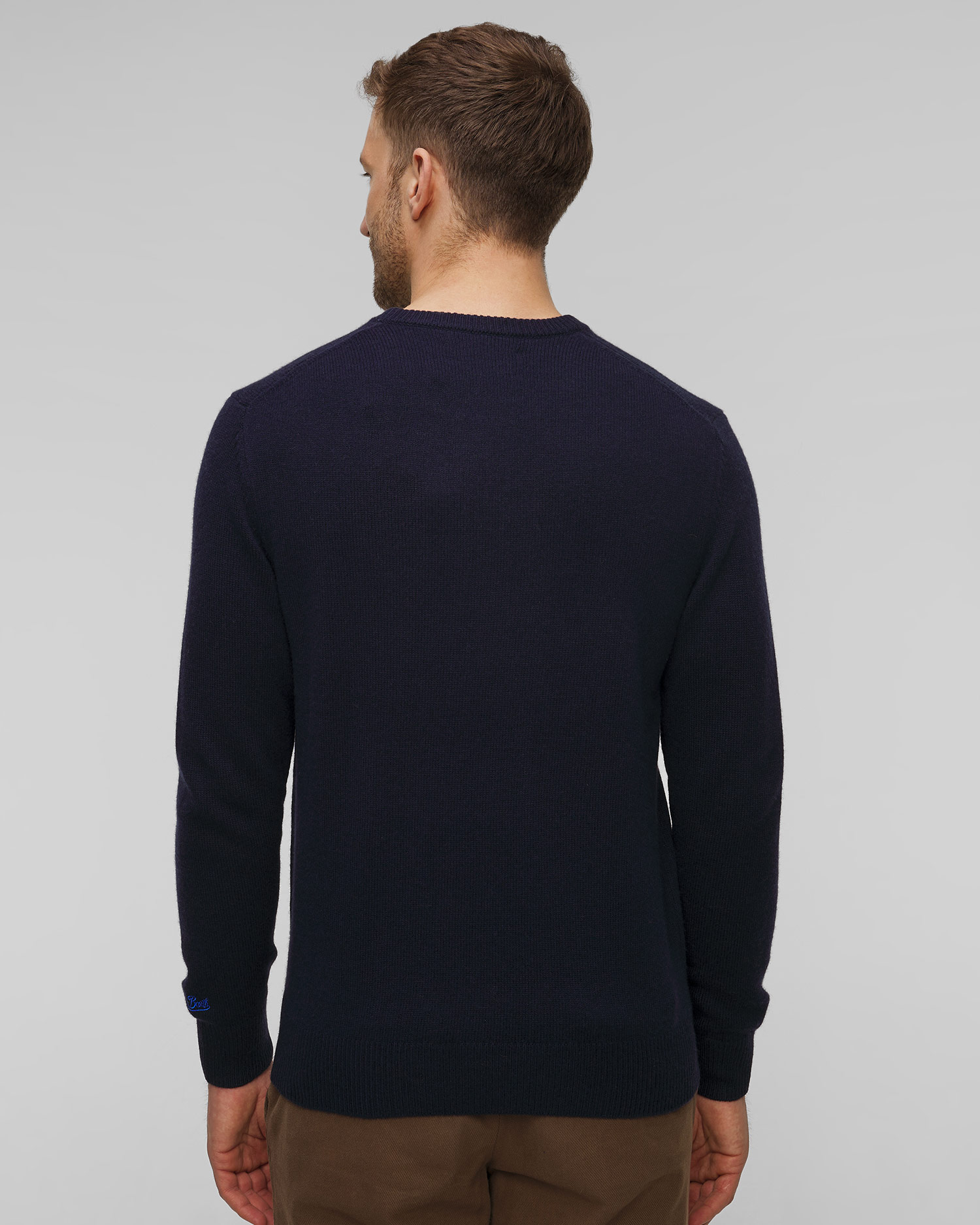 Pull en laine bleu marine pour hommes MC2 Saint Barth Heron