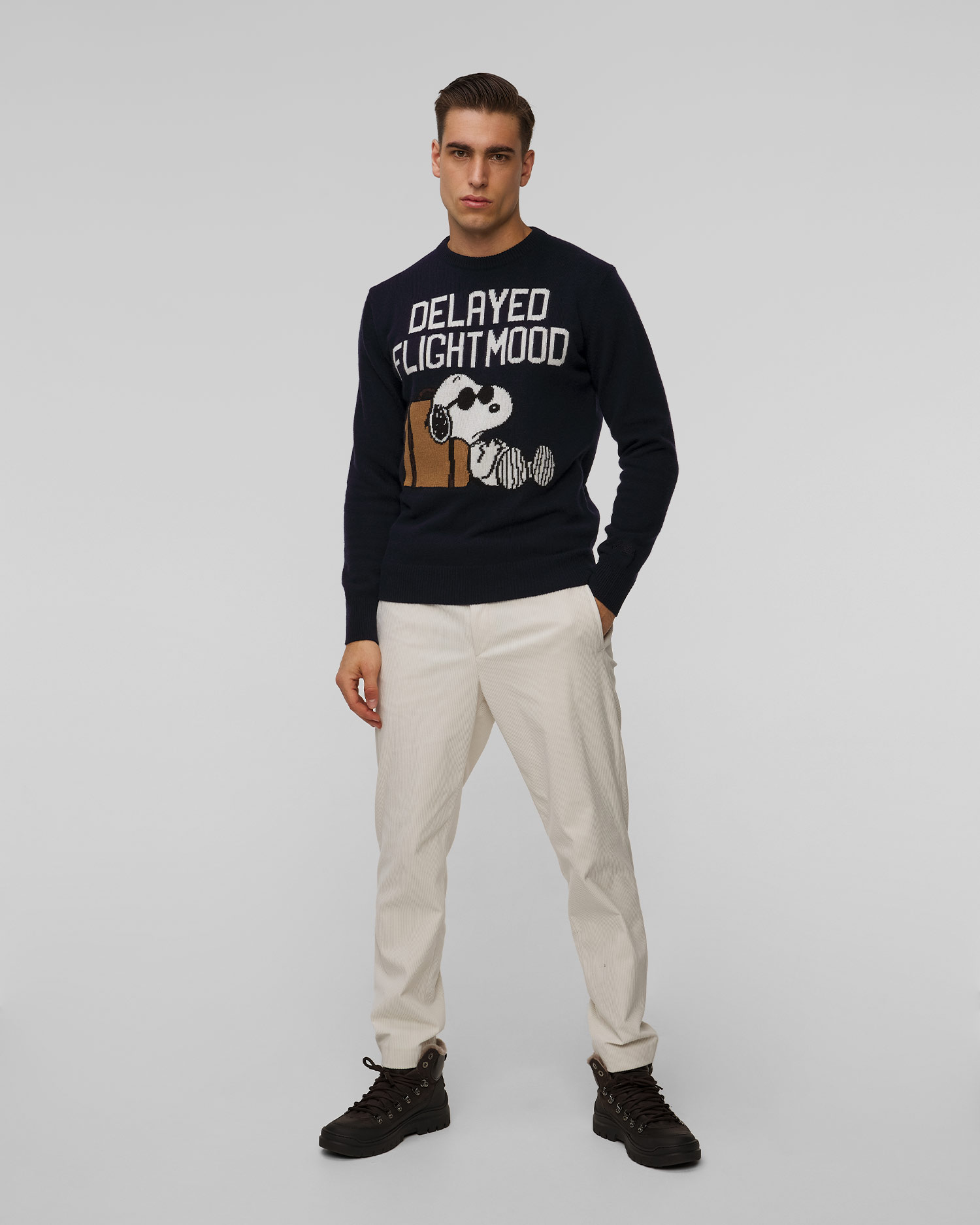 MC2 Saint Barth Heron Wollpullover für Herren in Marineblau, Farbe/Muster: Granatowy
