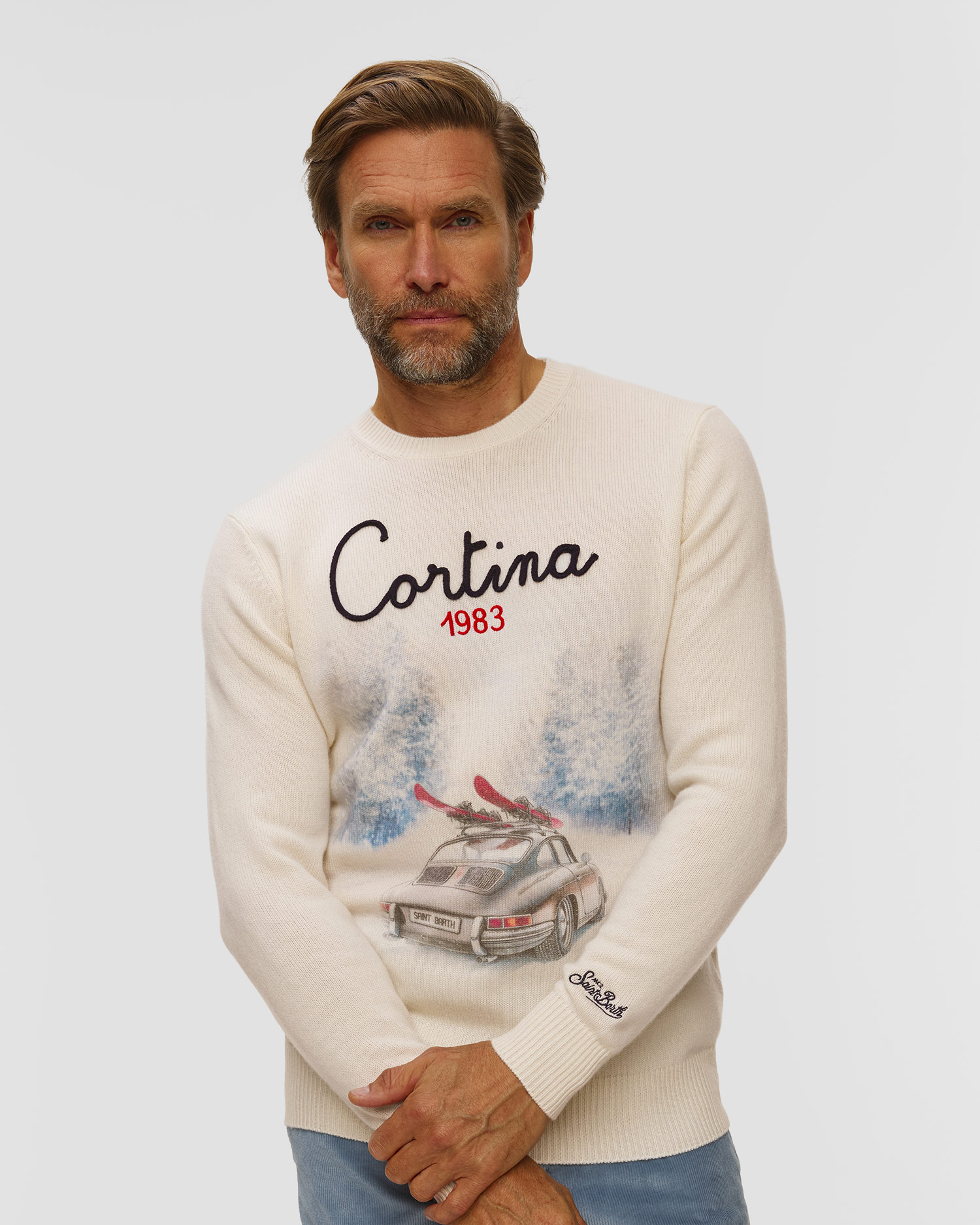 Sweter męski MC2 Saint Barth Heron Print