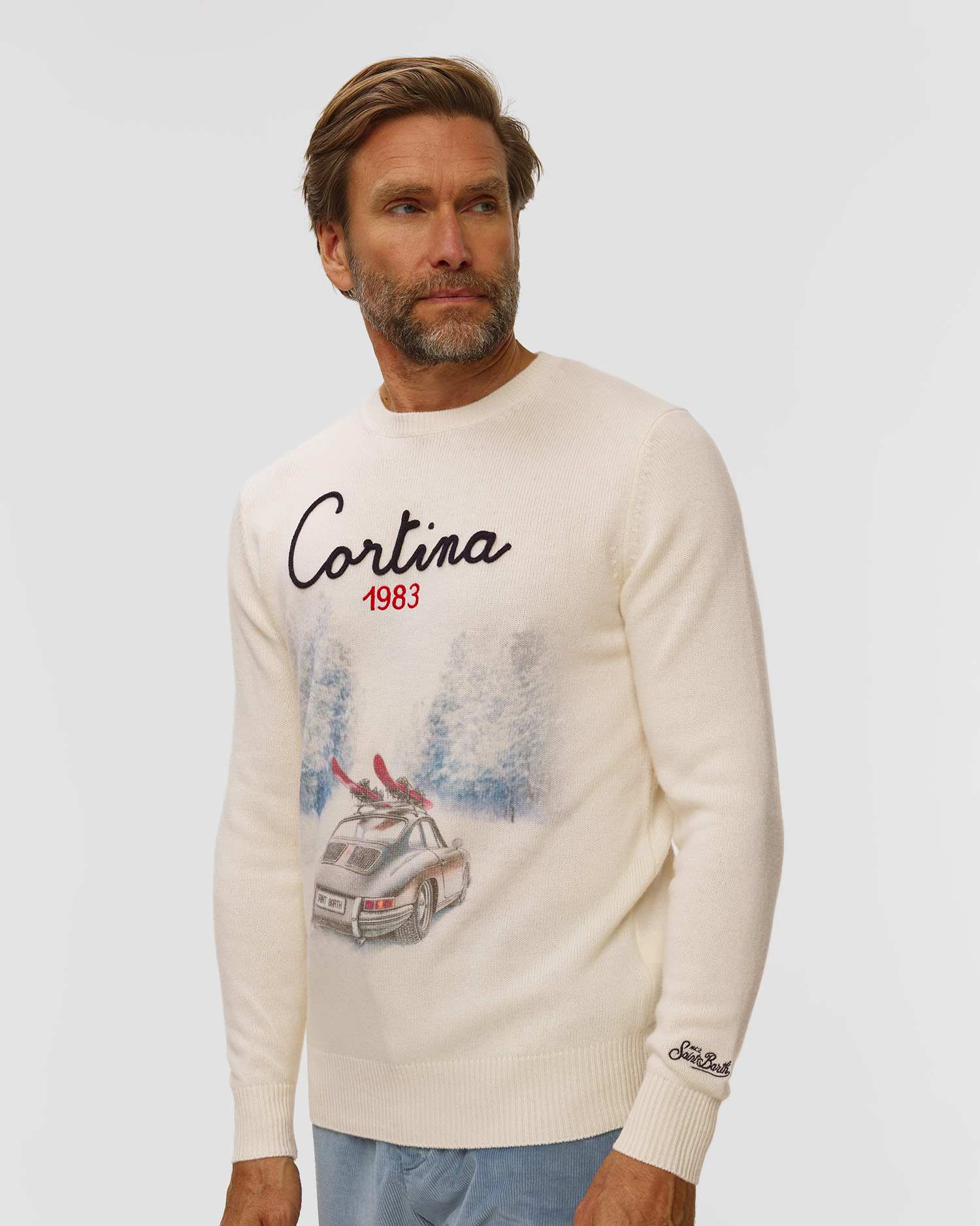 Sweter męski MC2 Saint Barth Heron Print