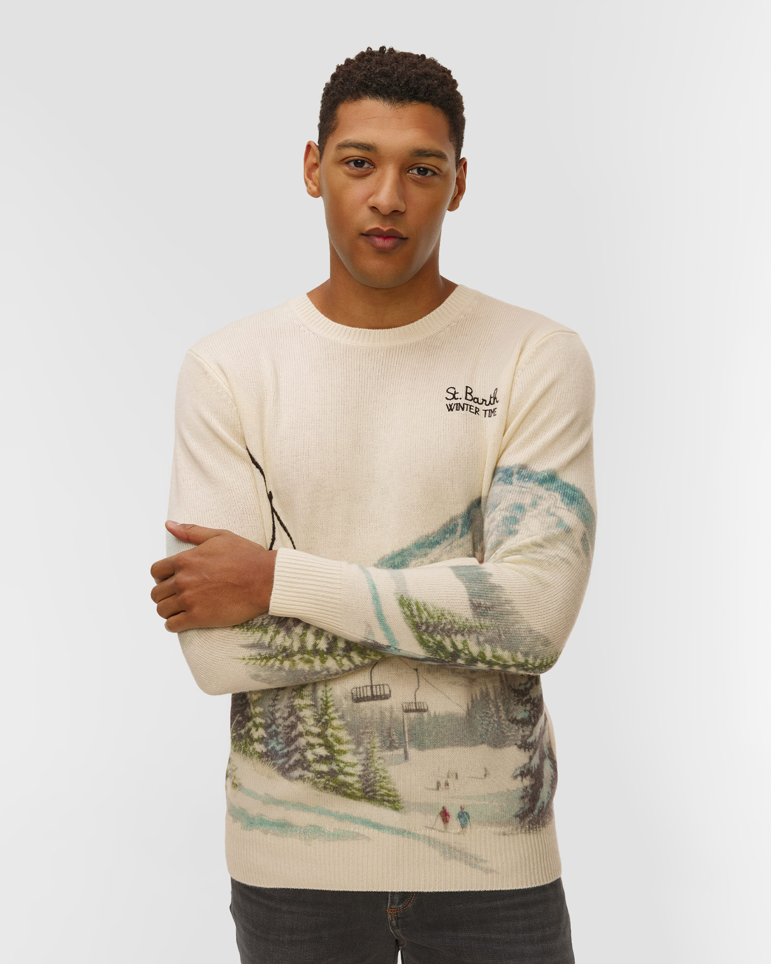 Sweter męski MC2 Saint Barth Heron Print