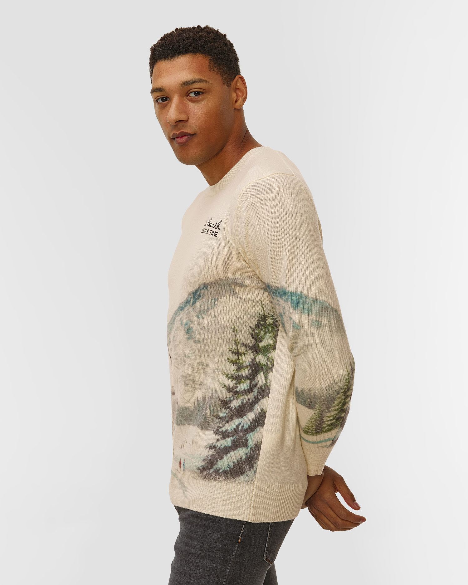 Sweter męski MC2 Saint Barth Heron Print