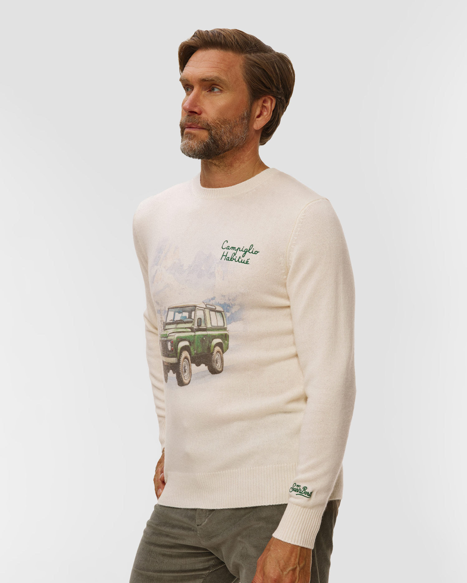 Sweter męski MC2 Saint Barth Heron Print