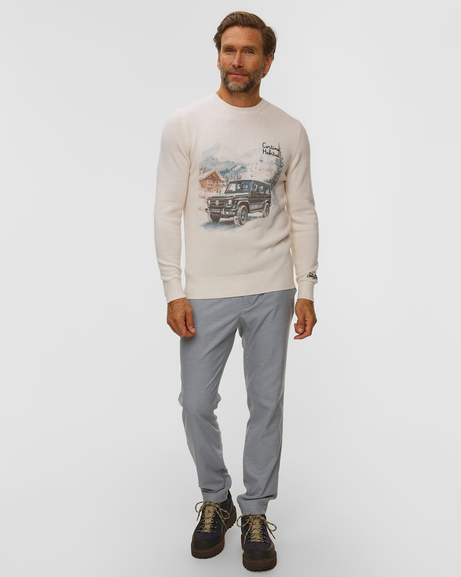 Sweter męski MC2 Saint Barth Heron Print