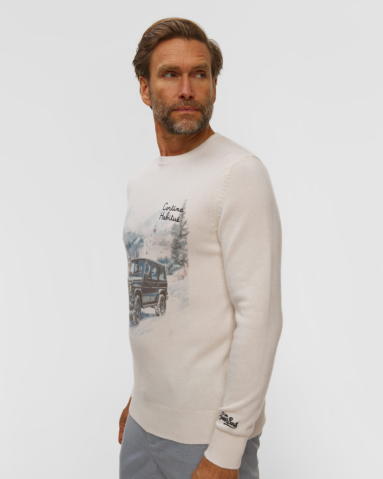 Sweter męski MC2 Saint Barth Heron Print
