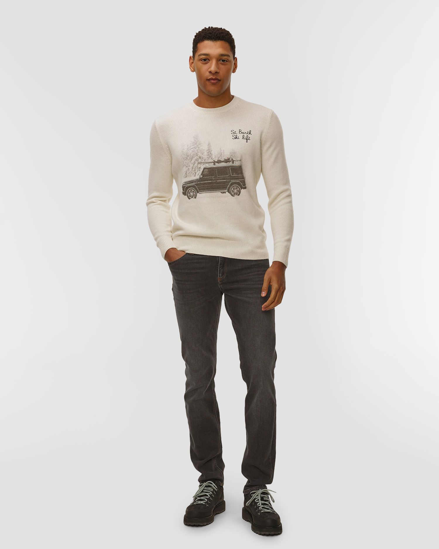 Sweter męski MC2 Saint Barth Heron Print