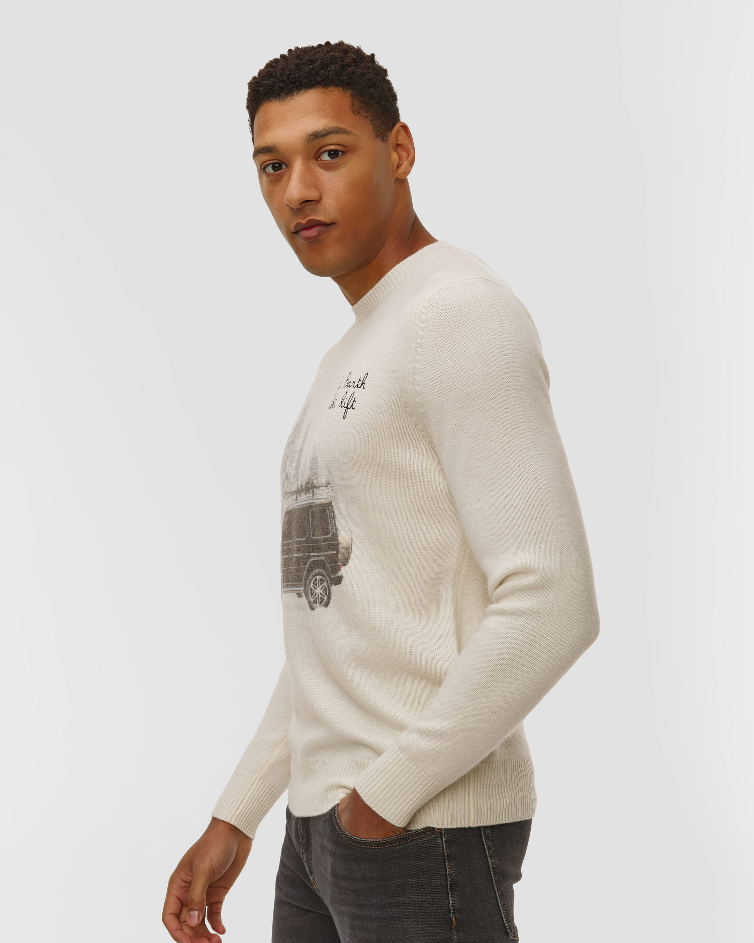 Sweter męski MC2 Saint Barth Heron Print