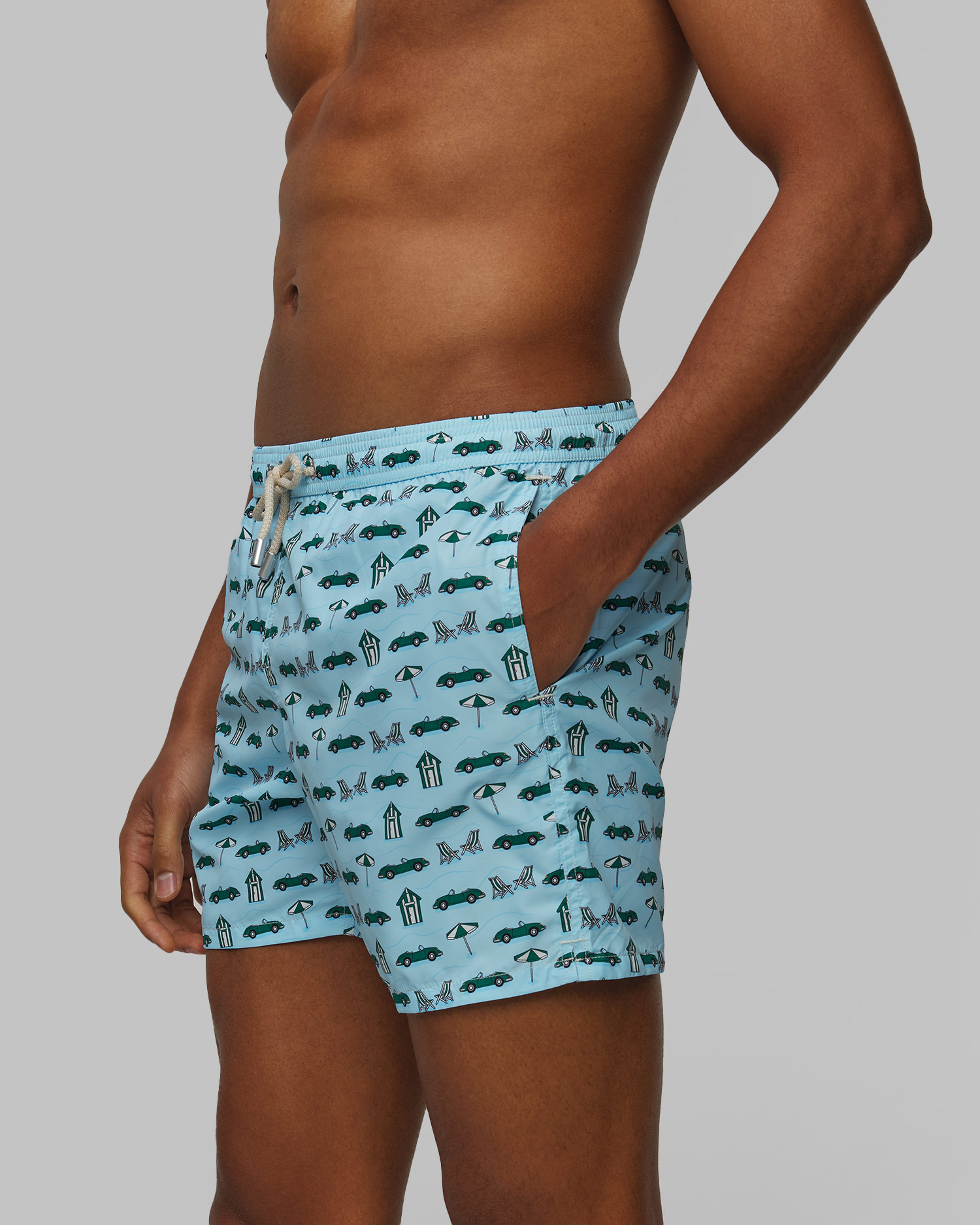 Costume de baie albastre pentru bărbați MC2 Saint Barth Lighting Micro Fantasy