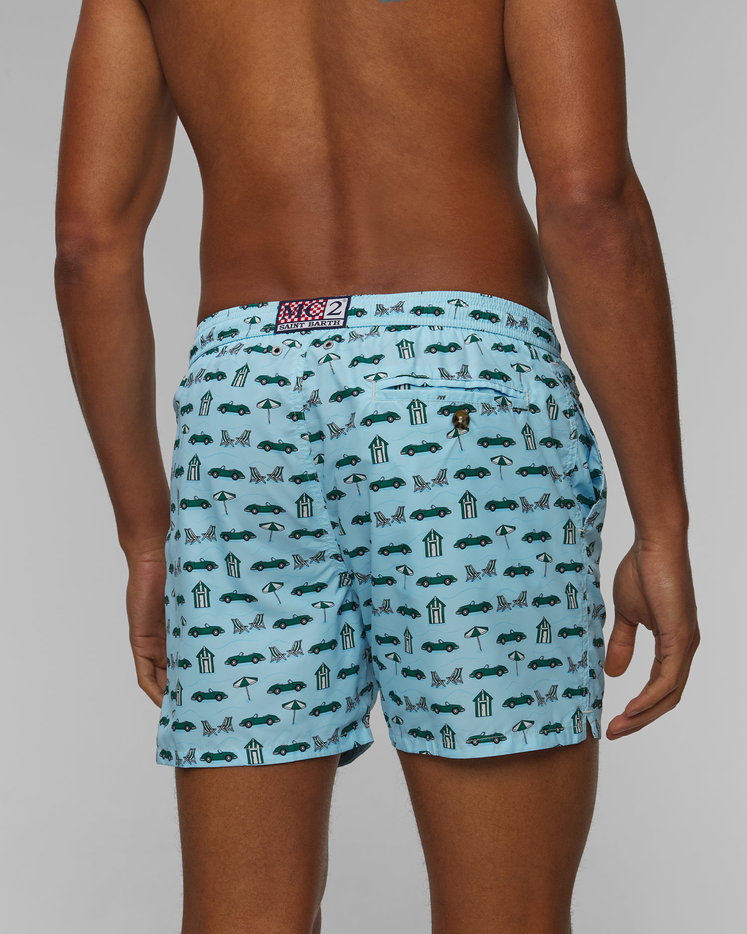 Costume de baie albastre pentru bărbați MC2 Saint Barth Lighting Micro Fantasy