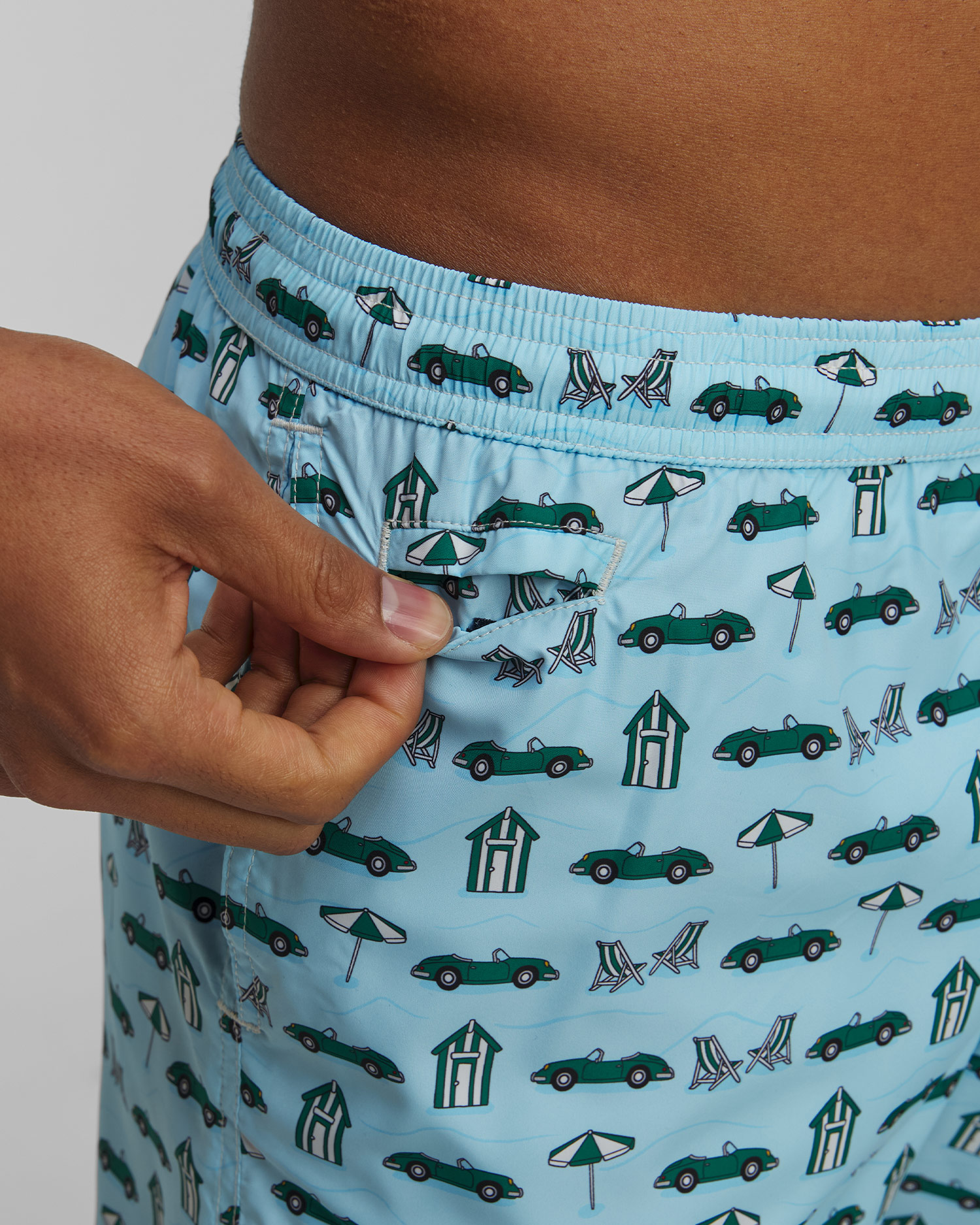 Costume de baie albastre pentru bărbați MC2 Saint Barth Lighting Micro Fantasy