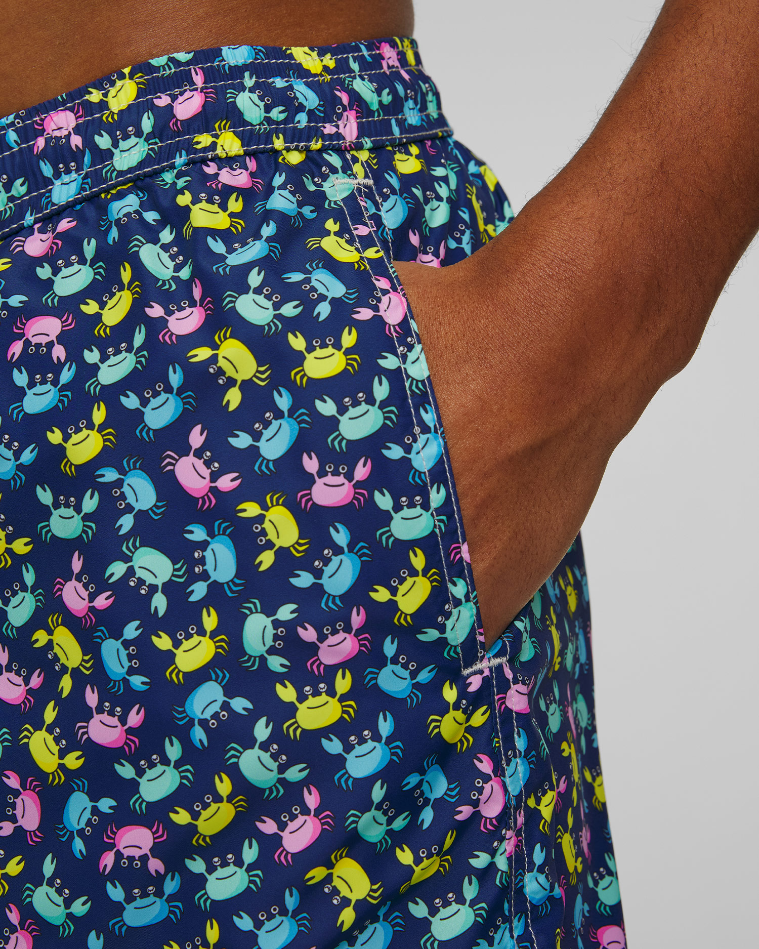 Short de bain bleu marine pour hommes MC2 Saint Barth Lighting Micro Fantasy