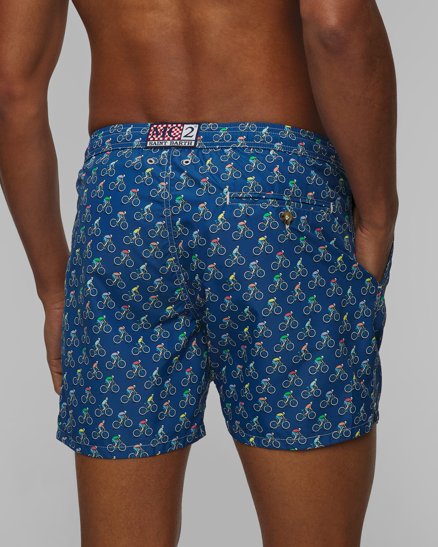 Costume de baie bleumarin pentru bărbați MC2 Saint Barth Lighting Micro Fantasy