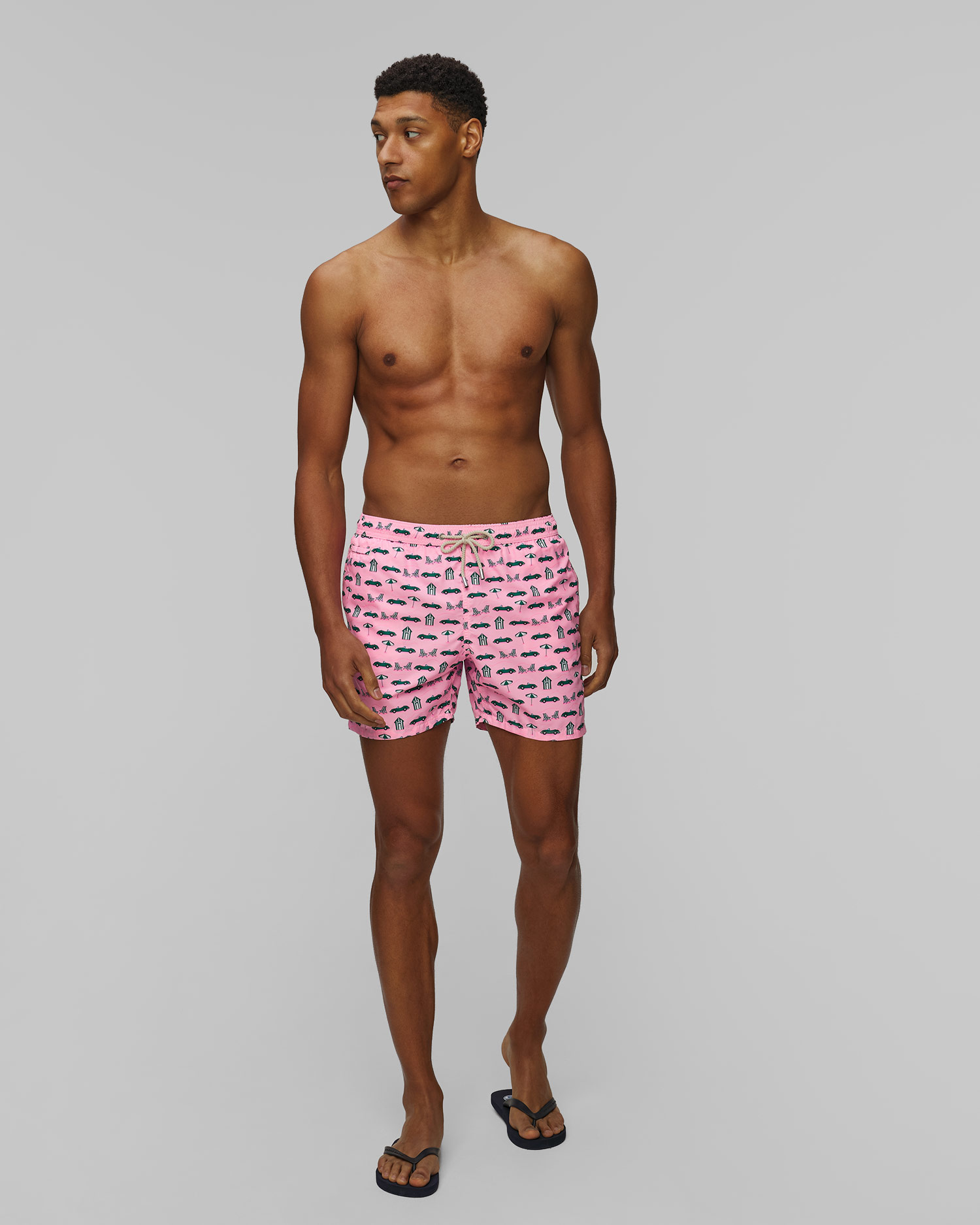 Men's pink swimming trunks MC2 Saint Barth Lighting Micro Fantasy