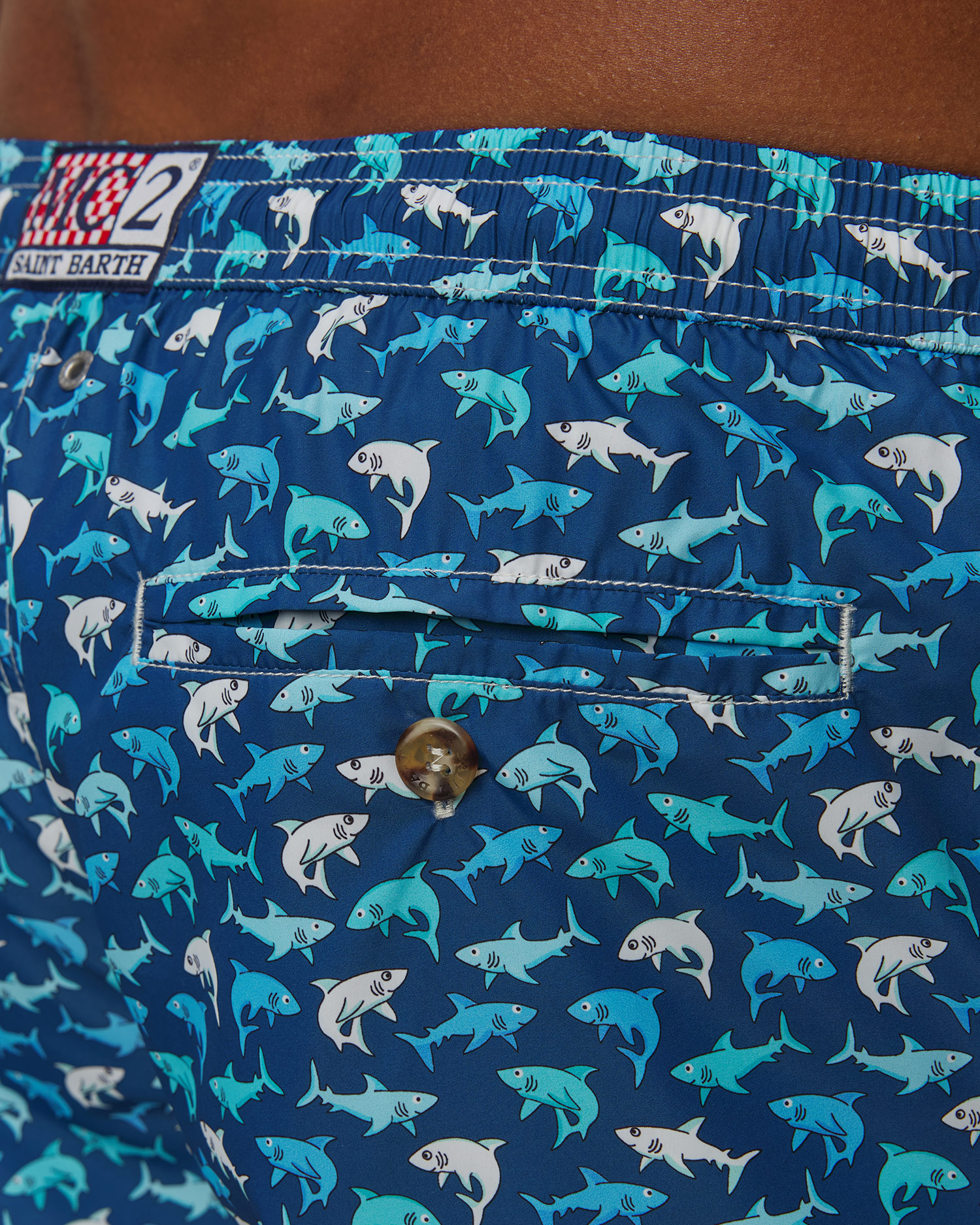 Costume de baie albastre pentru bărbați MC2 Saint Barth Lighting Micro Fantasy