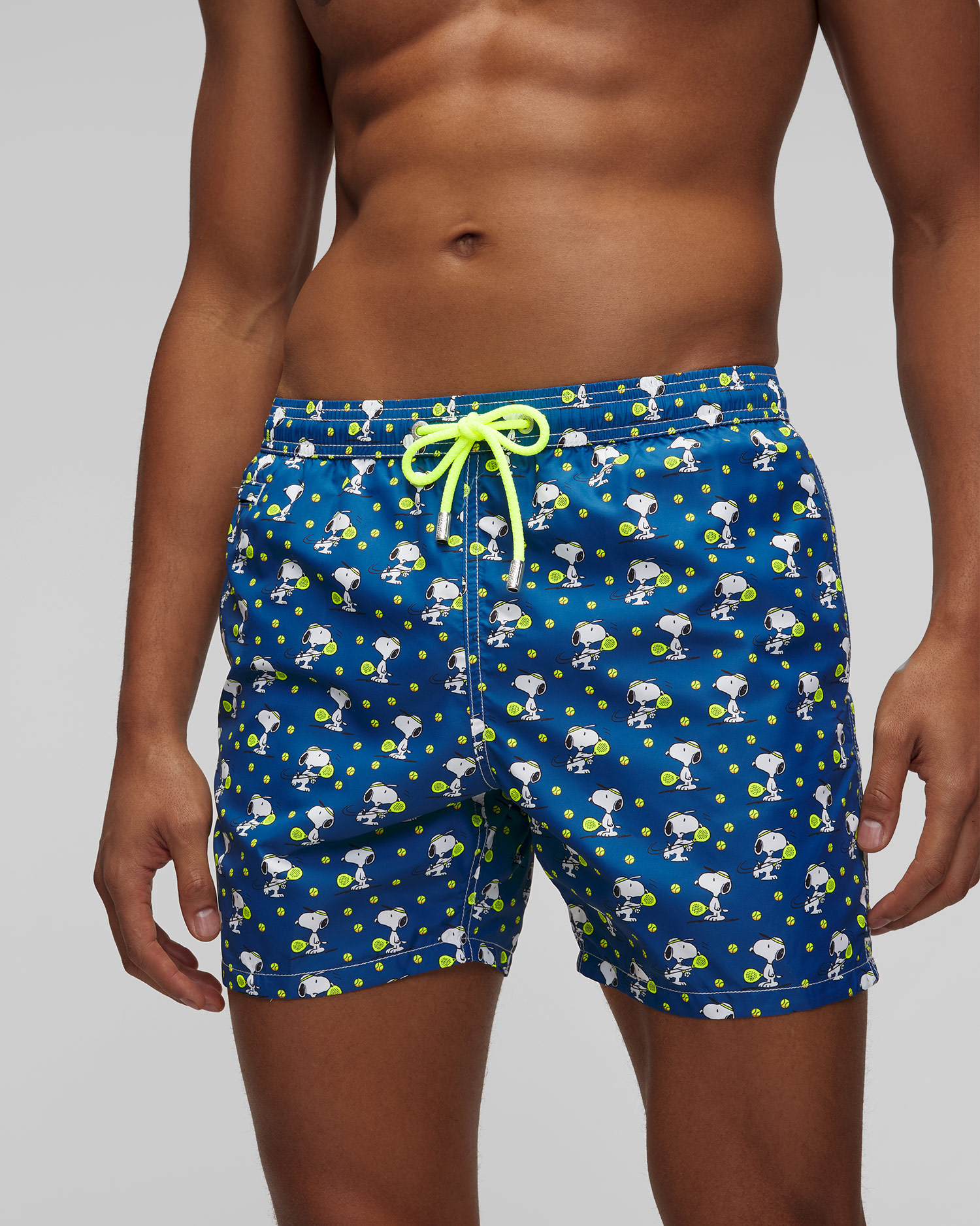 Short de bain bleu marine pour hommes MC2 Saint Barth Lighting Micro Fantasy, Couleur: Print,Granatowy