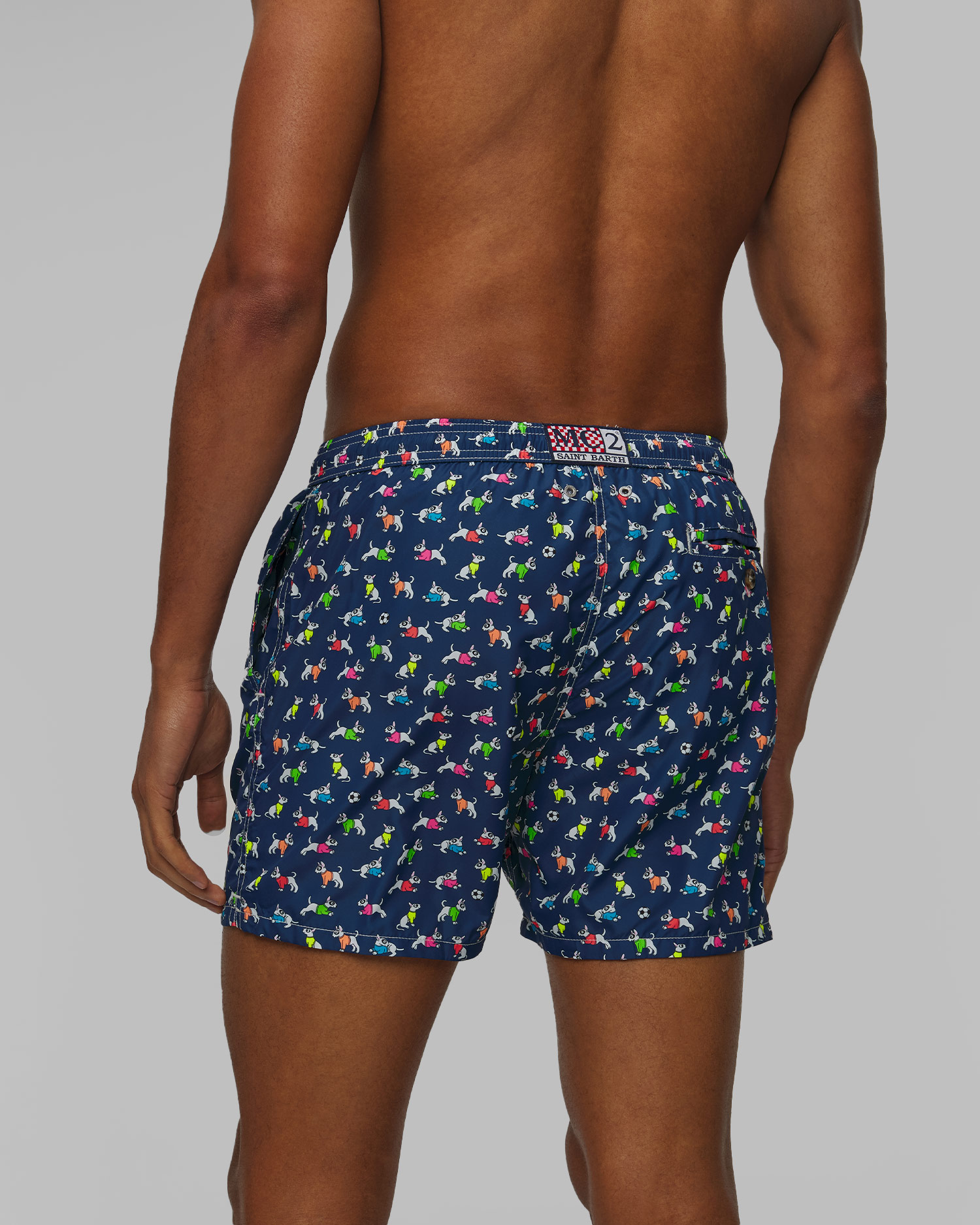 Costume de baie bleumarin pentru bărbați MC2 Saint Barth Lighting Micro Fantasy