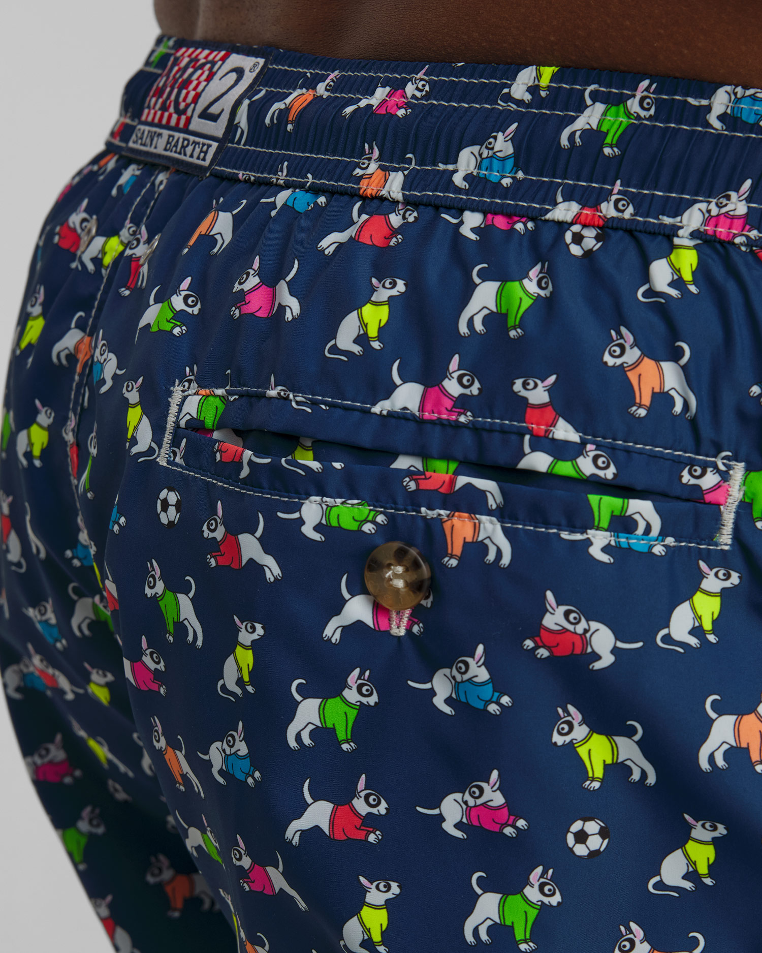 Costume de baie bleumarin pentru bărbați MC2 Saint Barth Lighting Micro Fantasy