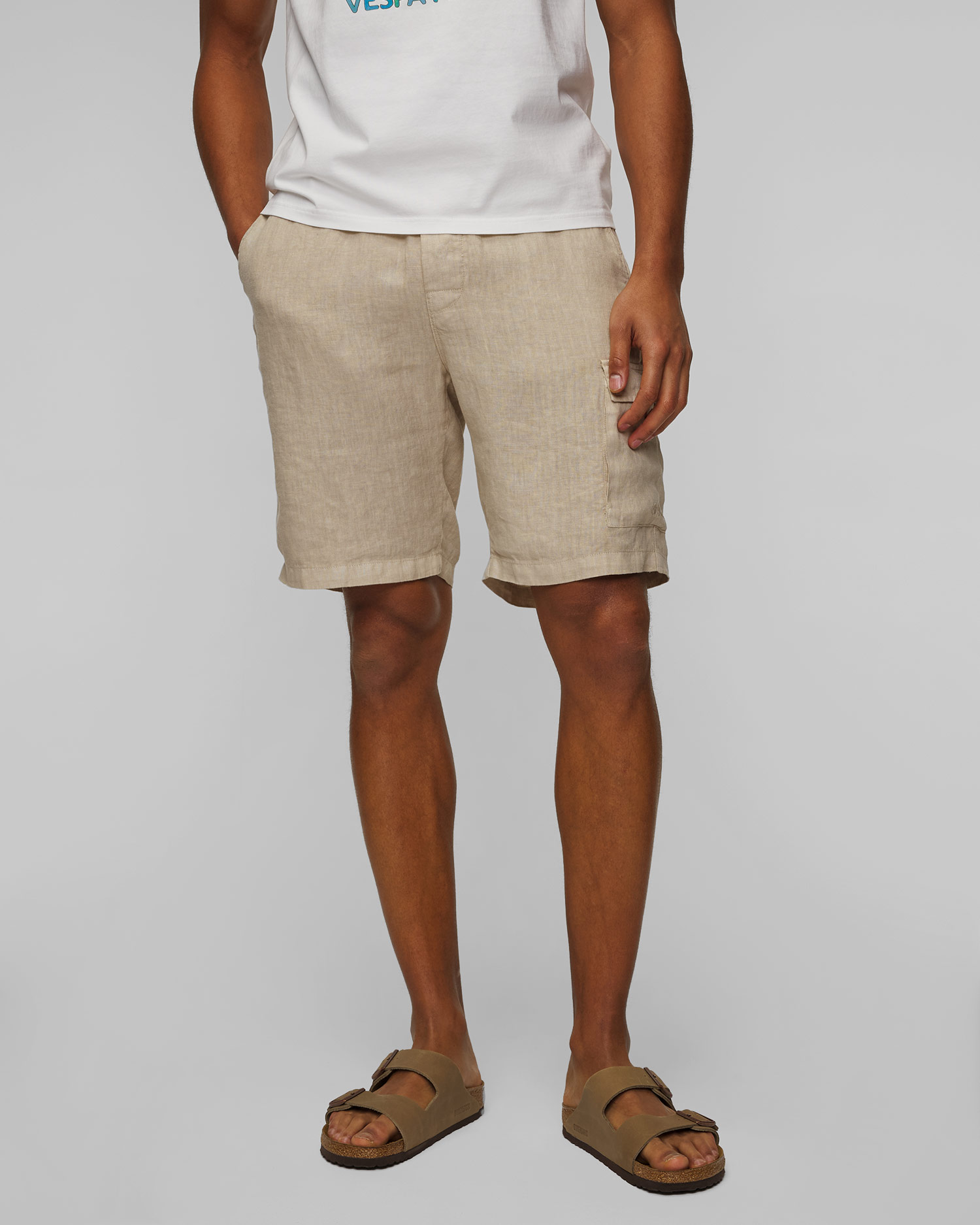 MC2 Saint Barth Marseille Leinenshorts für Herren in Beige