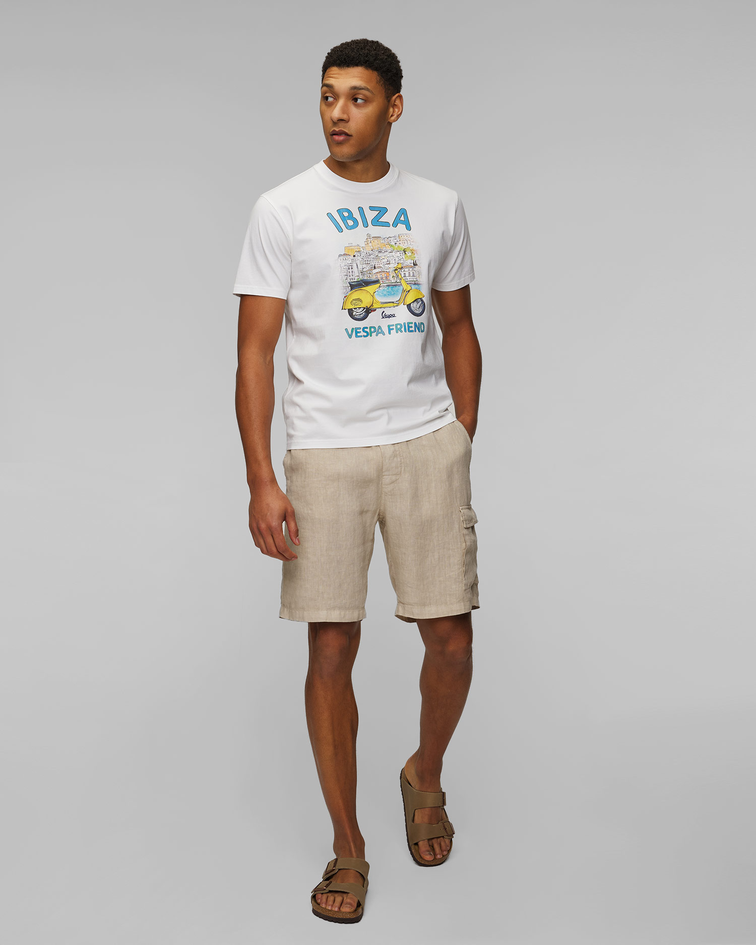 MC2 Saint Barth Marseille Leinenshorts für Herren in Beige