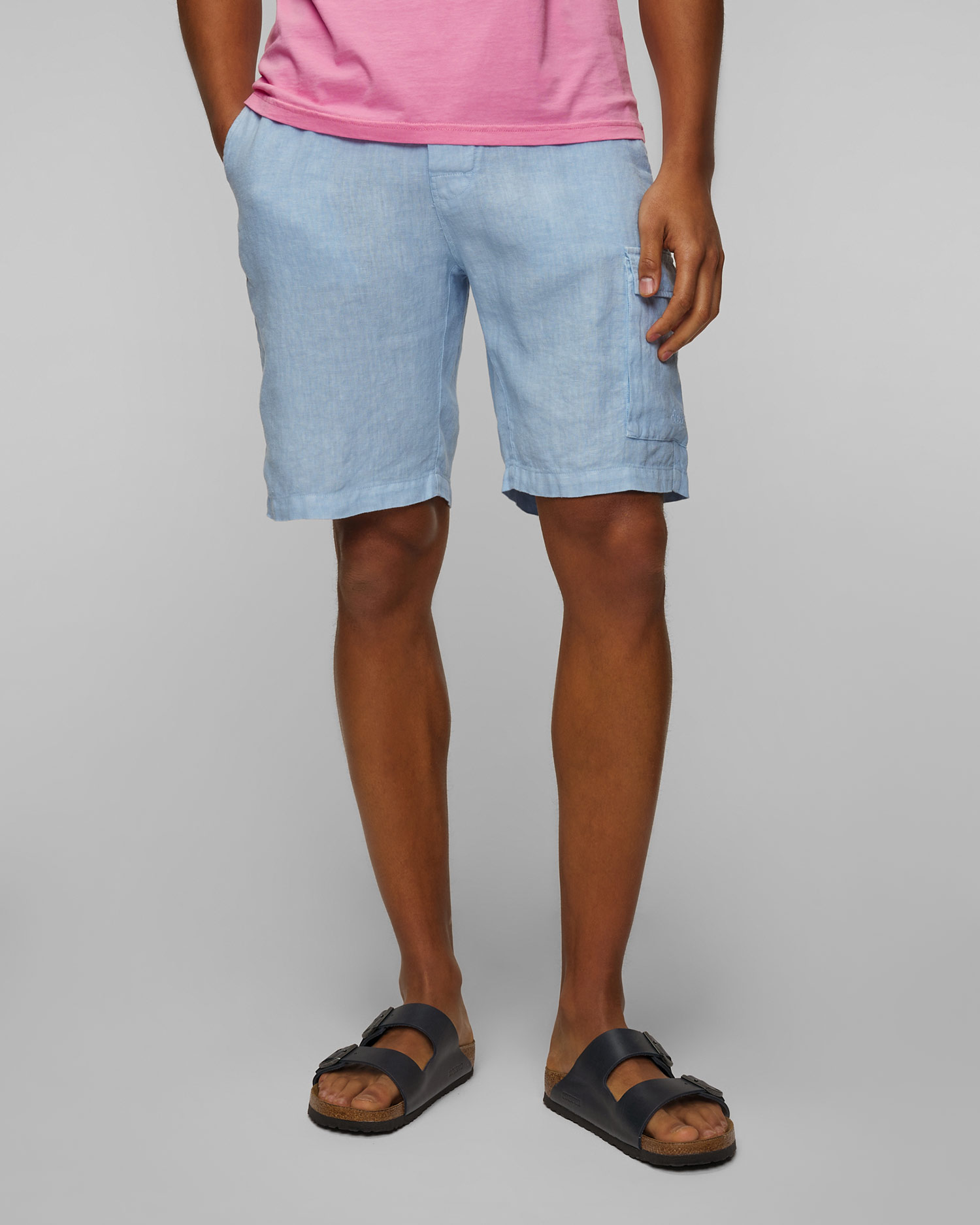 MC2 Saint Barth Marseille Leinenshorts für Herren in Blau