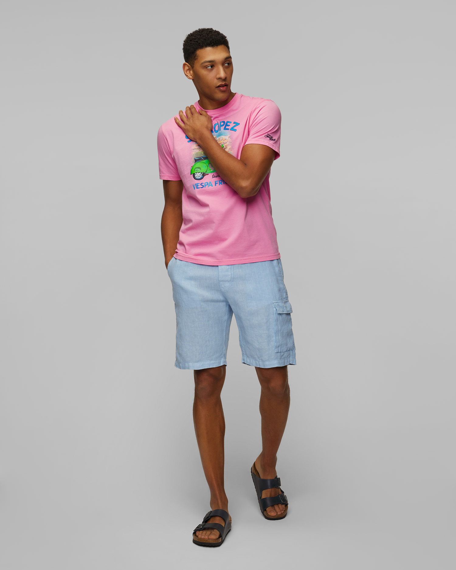 MC2 Saint Barth Marseille Leinenshorts für Herren in Blau