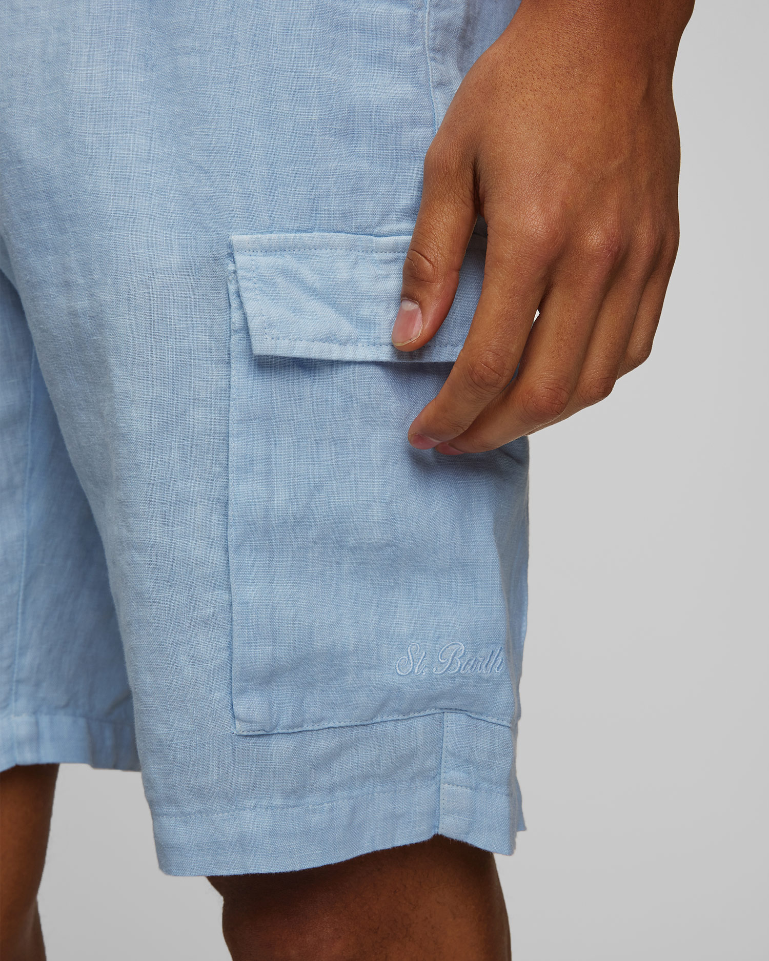 MC2 Saint Barth Marseille Leinenshorts für Herren in Blau