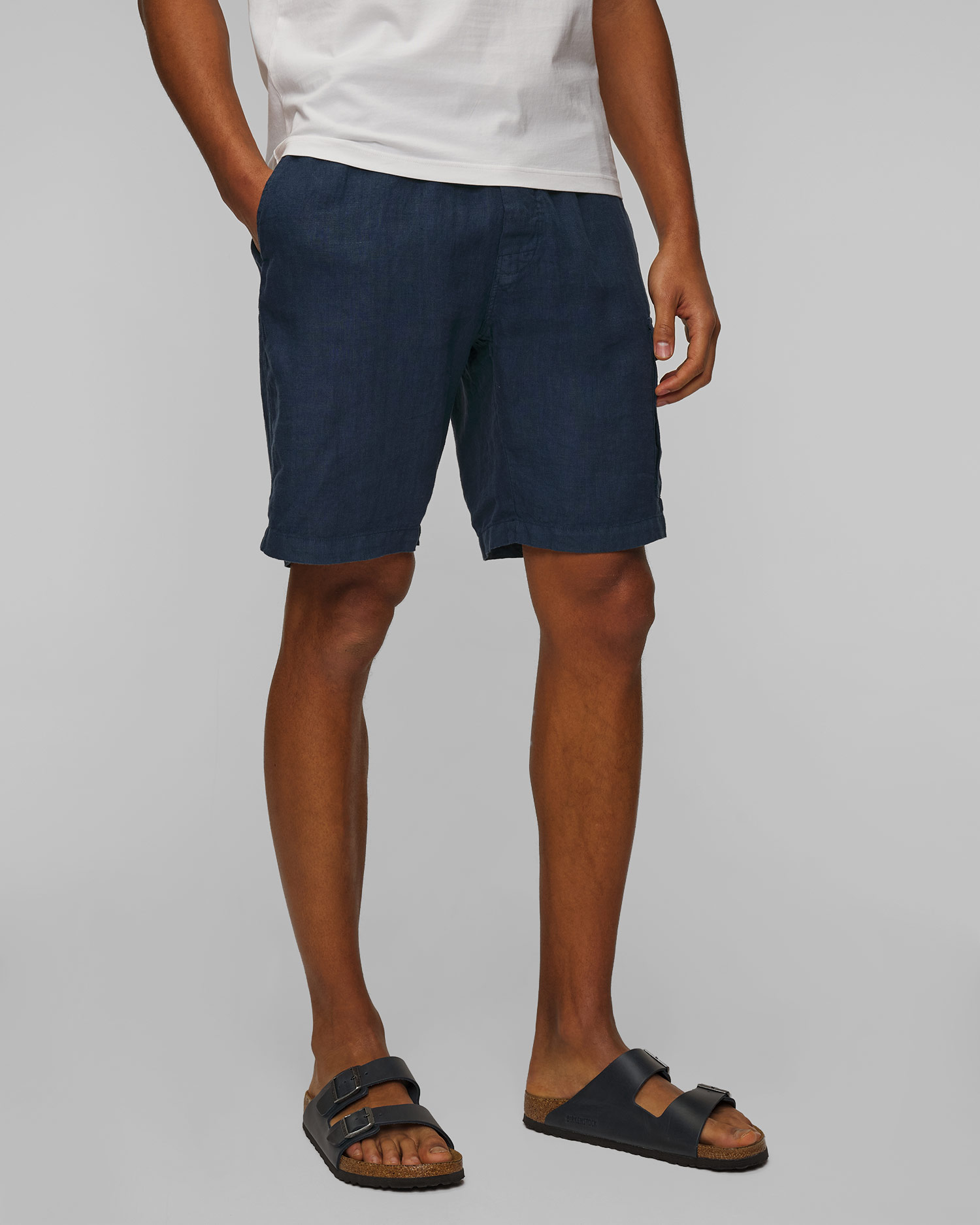 MC2 Saint Barth Marseille Leinenshorts für Herren in Marineblau