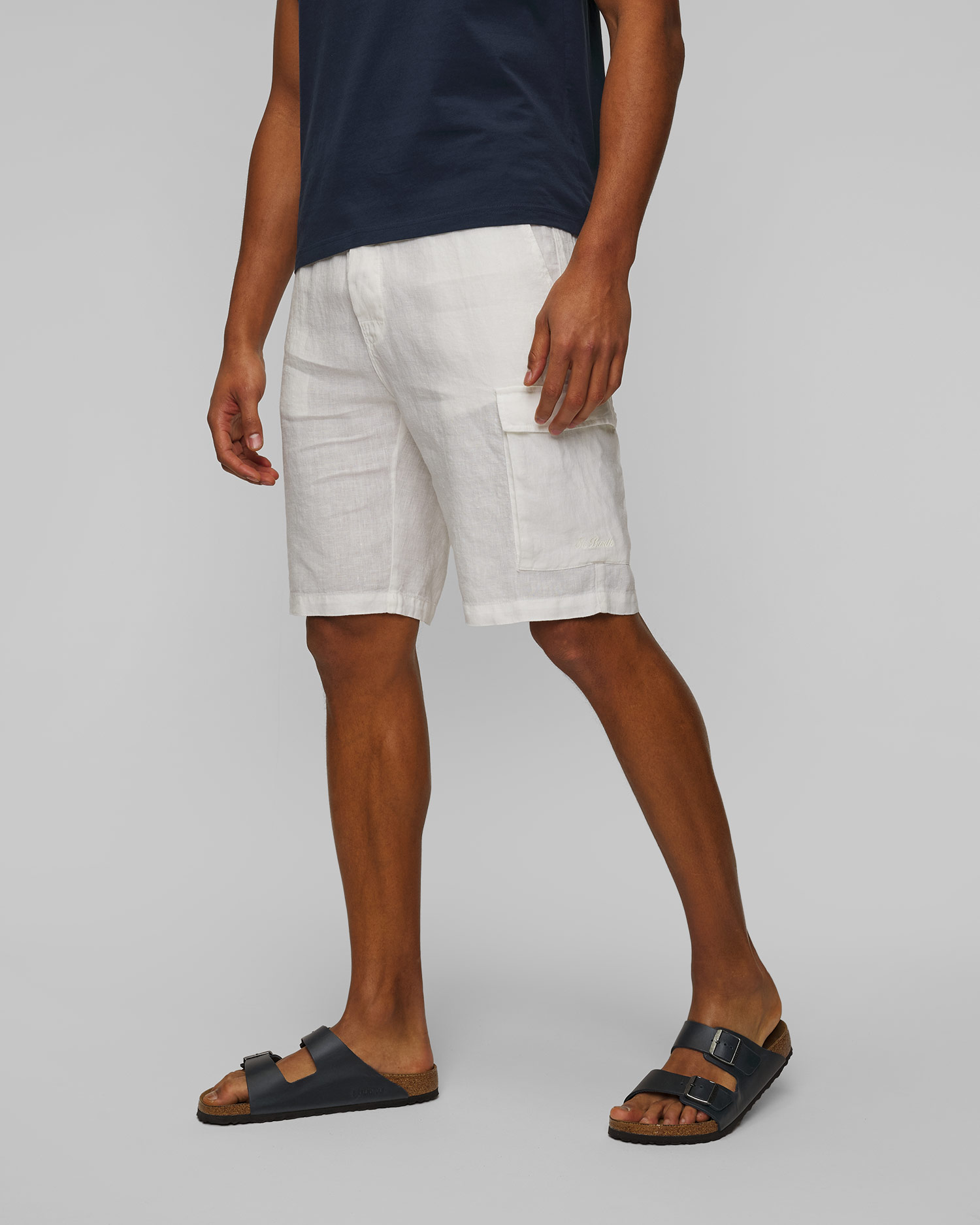 MC2 Saint Barth Marseille Leinenshorts für Herren in Weiß