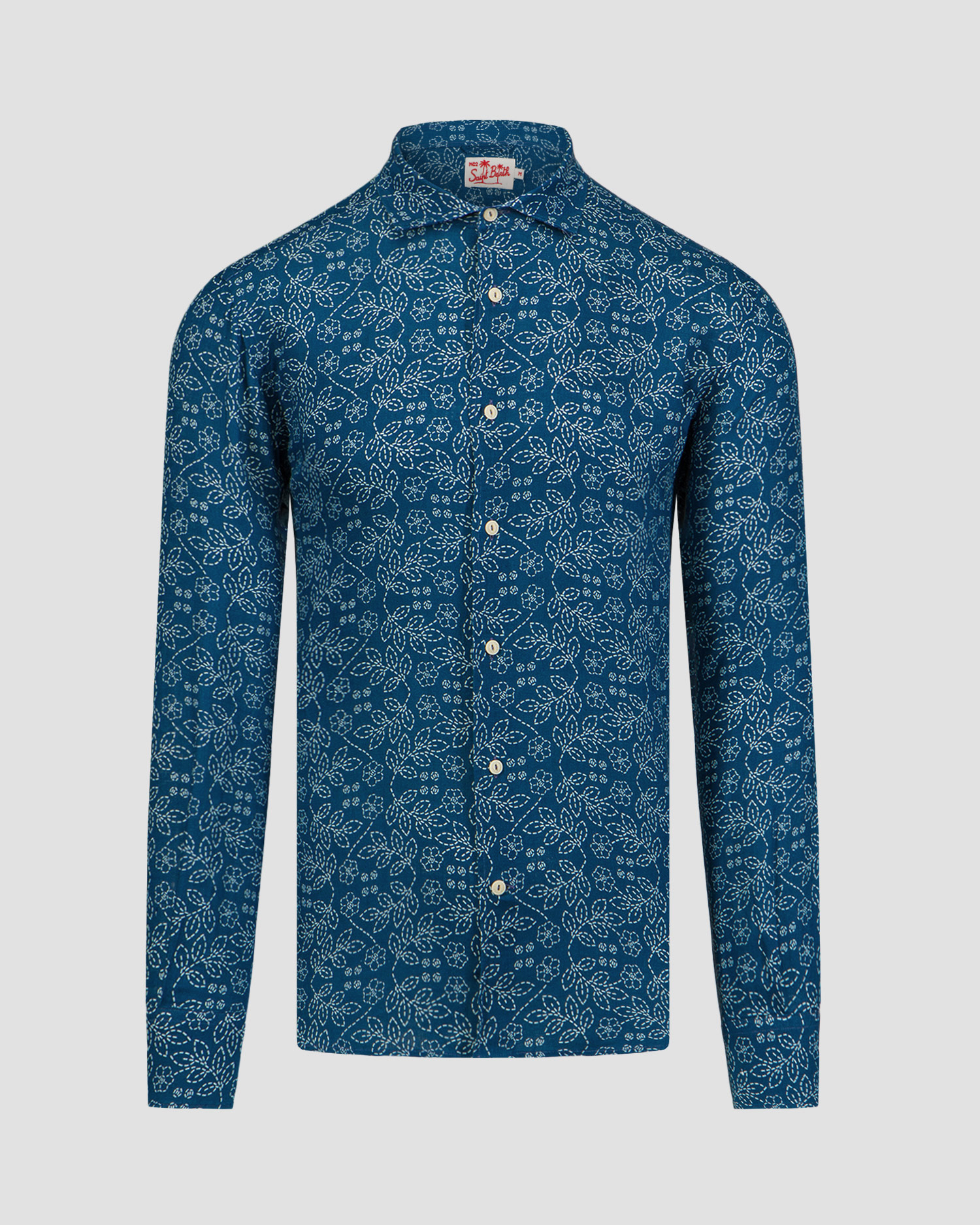 MC2 Saint Barth Leinenhemd für Herren, Farbe/Muster: Niebieski,Print