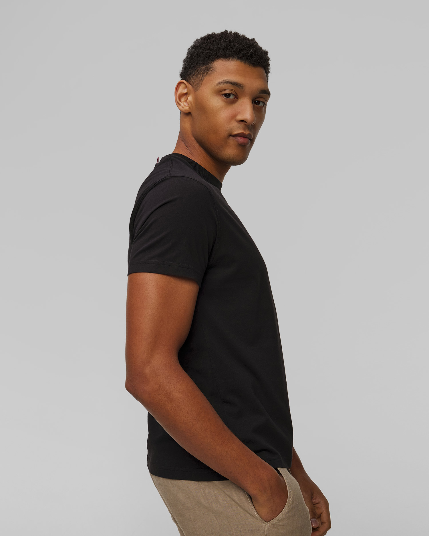 Czarny T-shirt męski MC2 Saint Barth Portofino