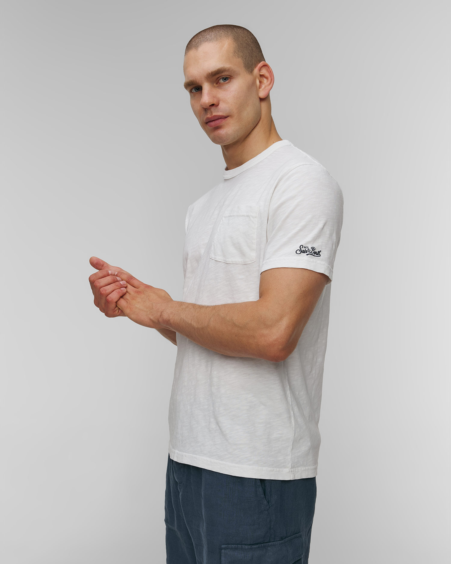 Men's white T-shirt MC2 Saint Barth President