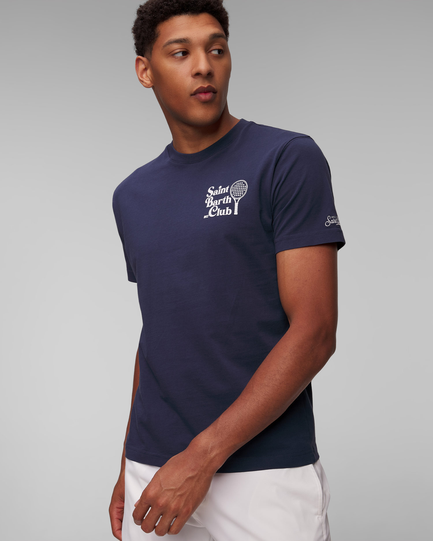 Men's navy blue T-shirt MC2 Saint Barth