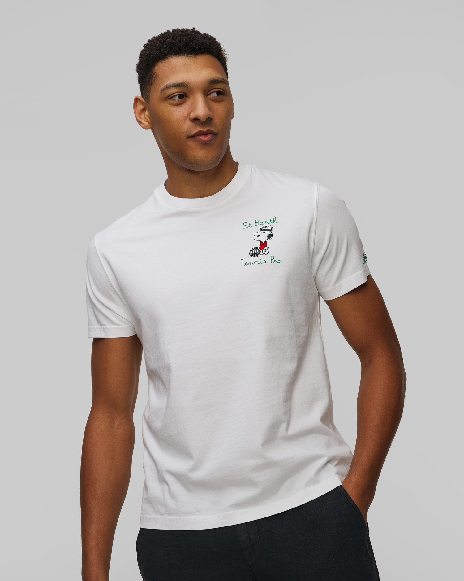 Men's white printed T-shirt MC2 Saint Barth
