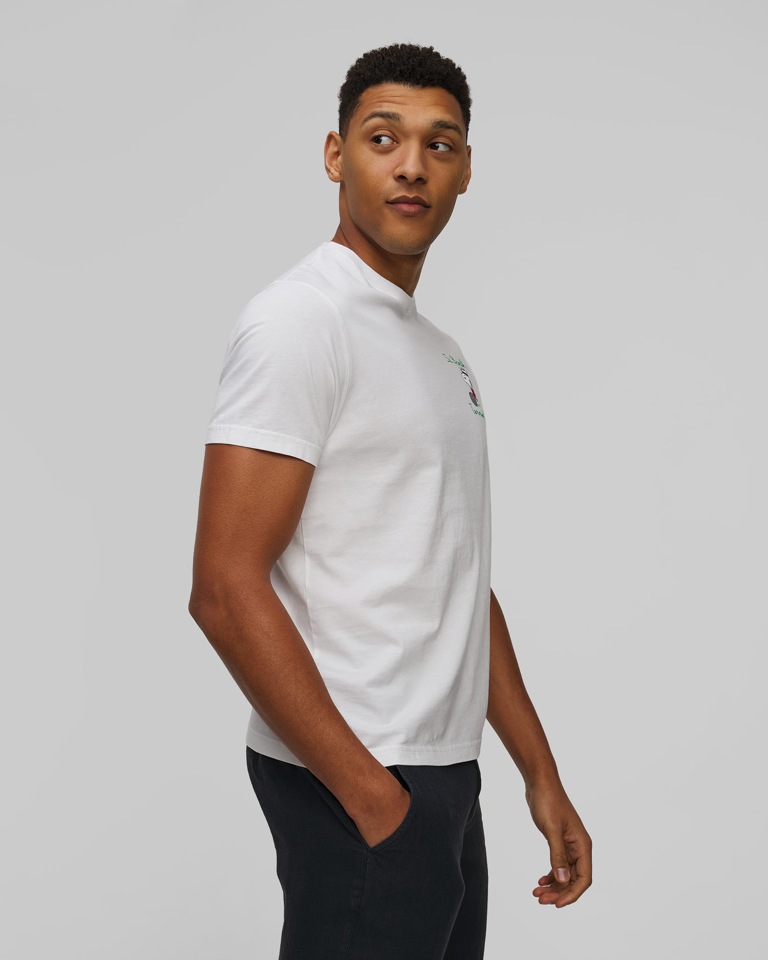 Biały T-shirt z nadrukiem męski MC2 Saint Barth