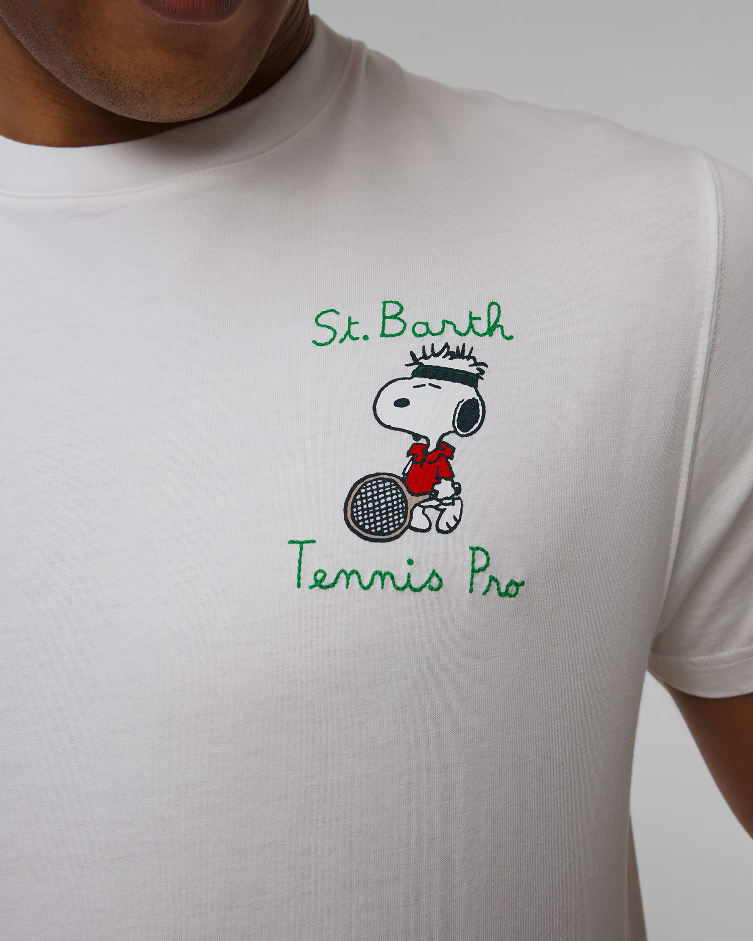 Men's white printed T-shirt MC2 Saint Barth